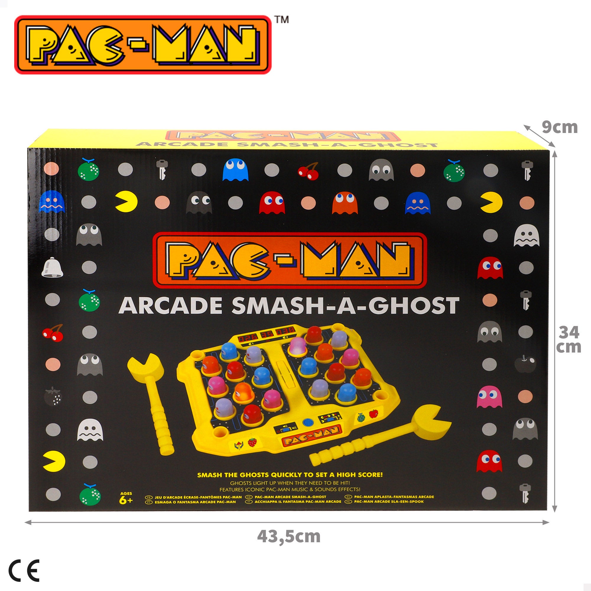 Pac-Man Smash-a-Ghost arcade de mesa con luz y sonido
