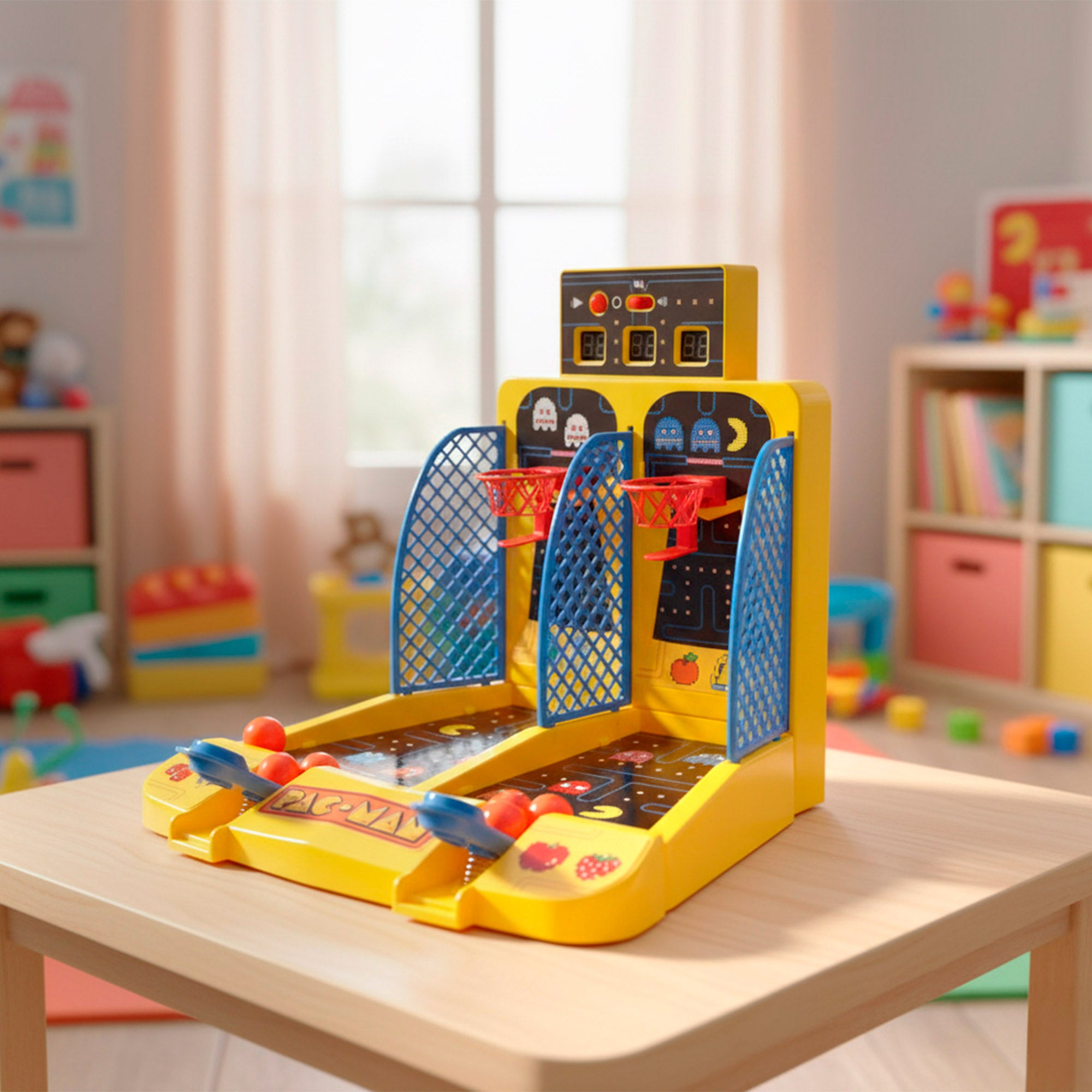 Pac-Man Juego basket arcade de mesa con luz y sonido