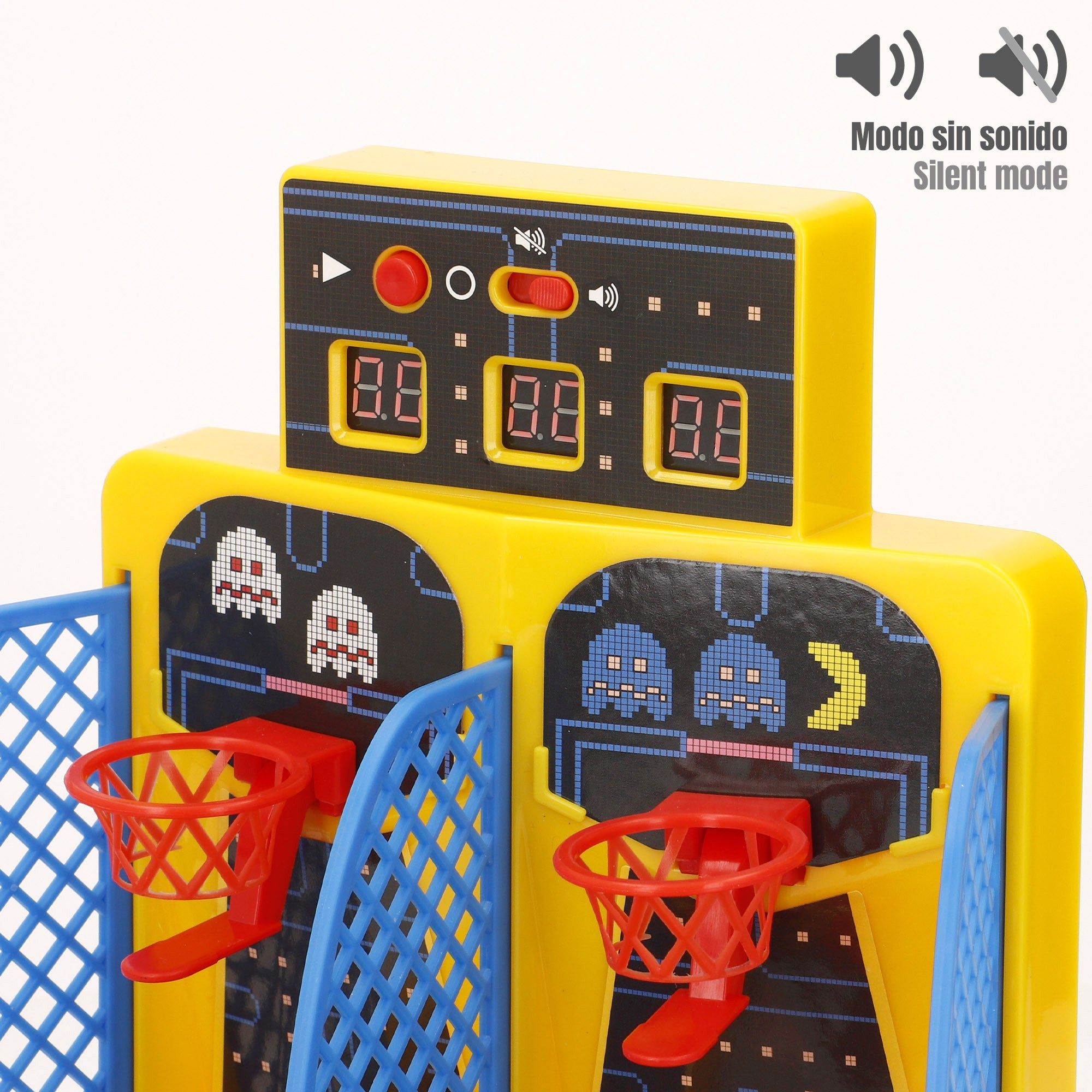 Pac-Man Juego basket arcade de mesa con luz y sonido
