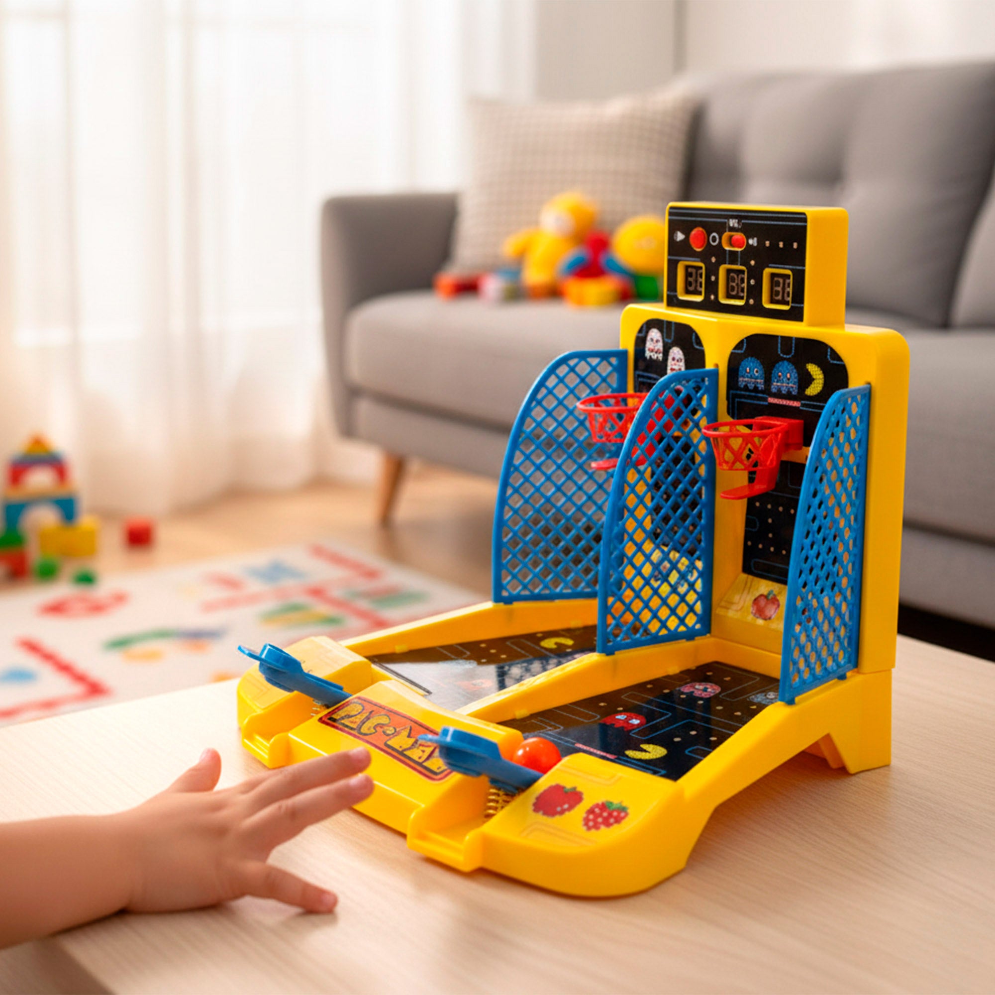 Pac-Man Juego basket arcade de mesa con luz y sonido