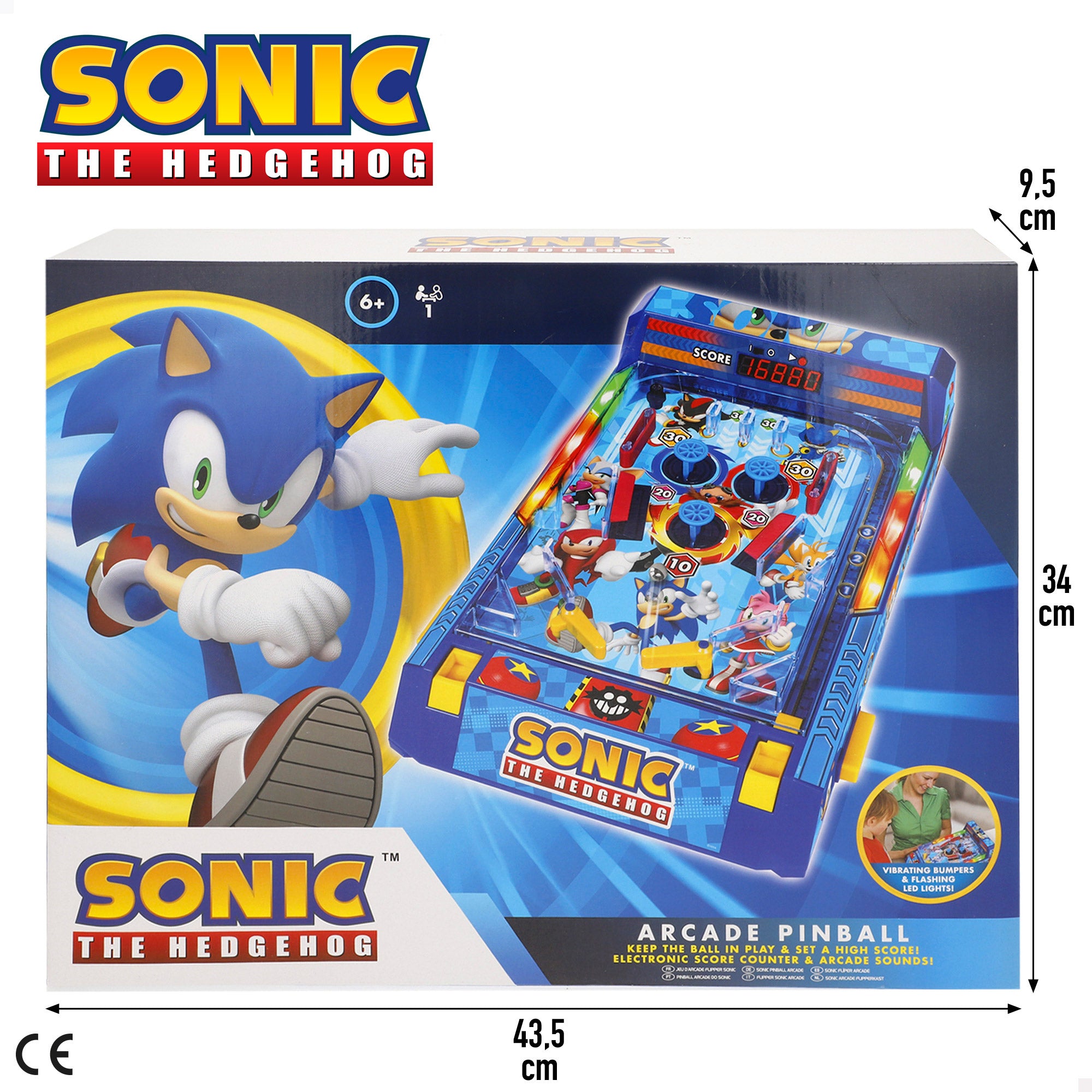 Sonic Pinball arcade de mesa con luz y sonido