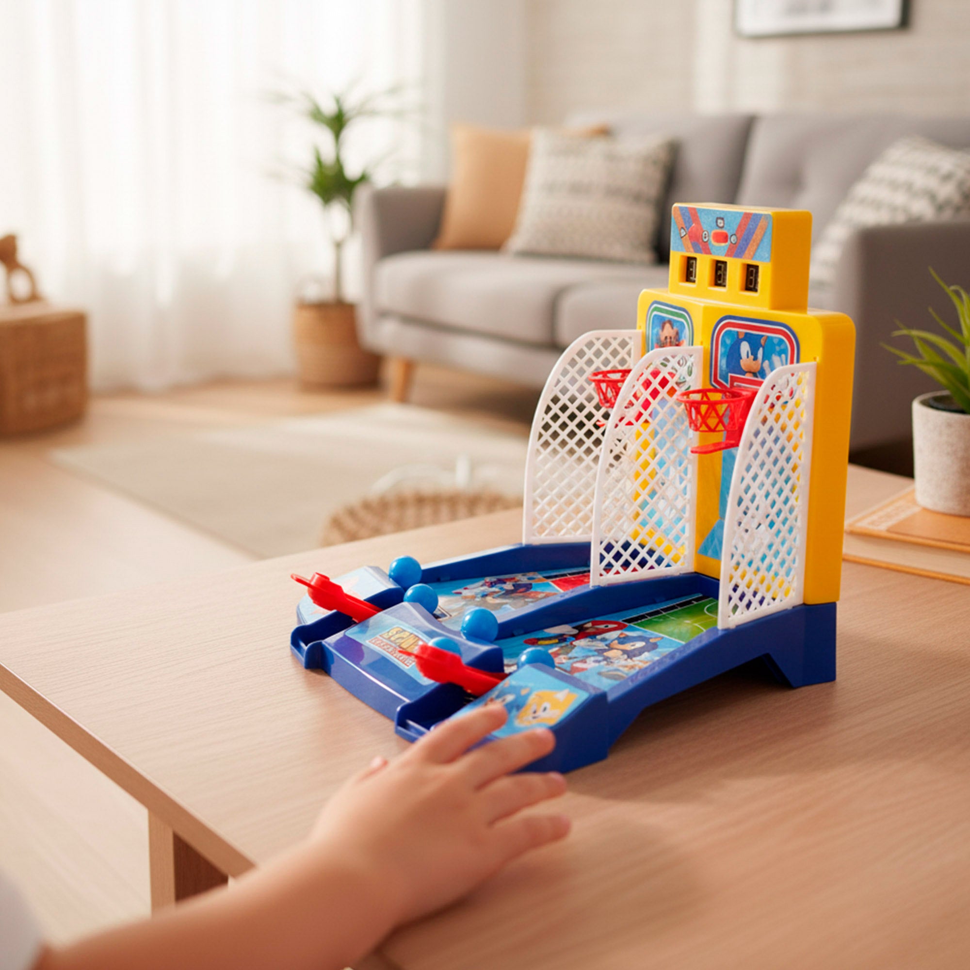 Sonic Juego basket arcade de mesa con luz y sonido