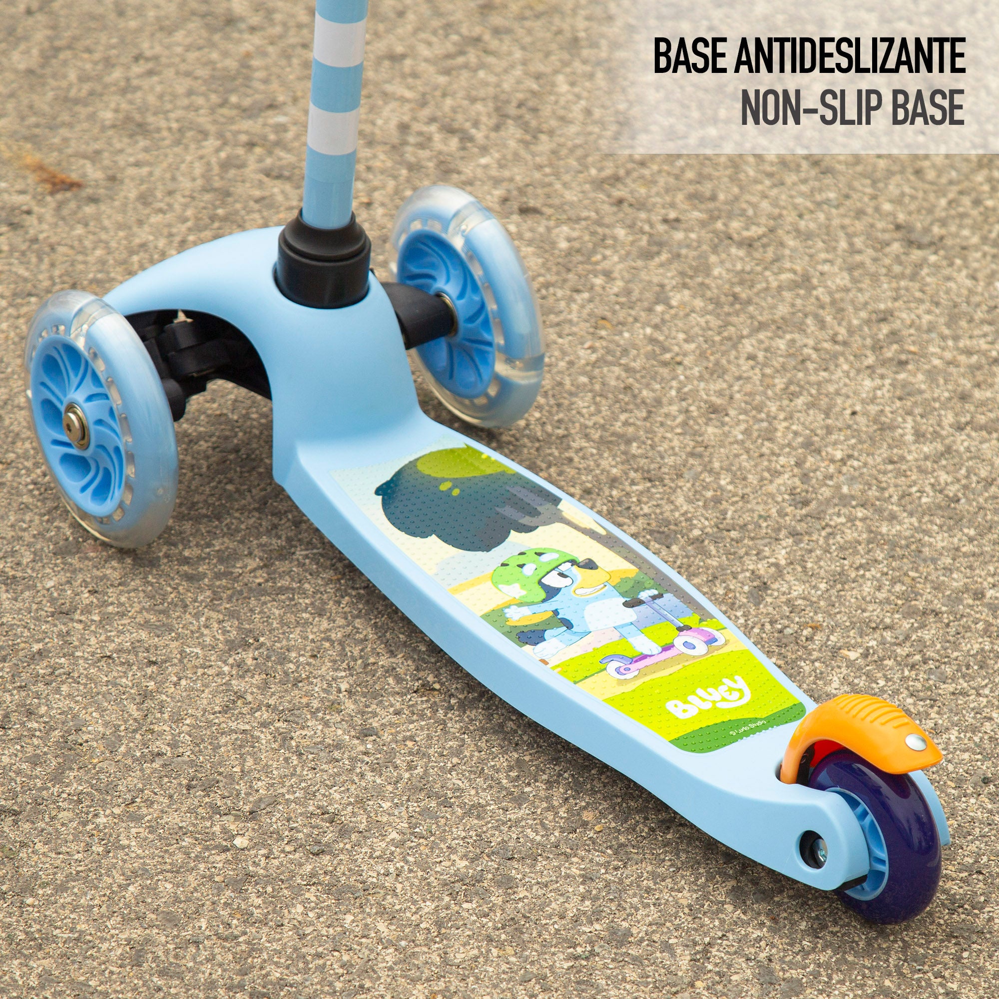 Bluey Patinete 3 ruedas máx. 20 kg con luces y freno