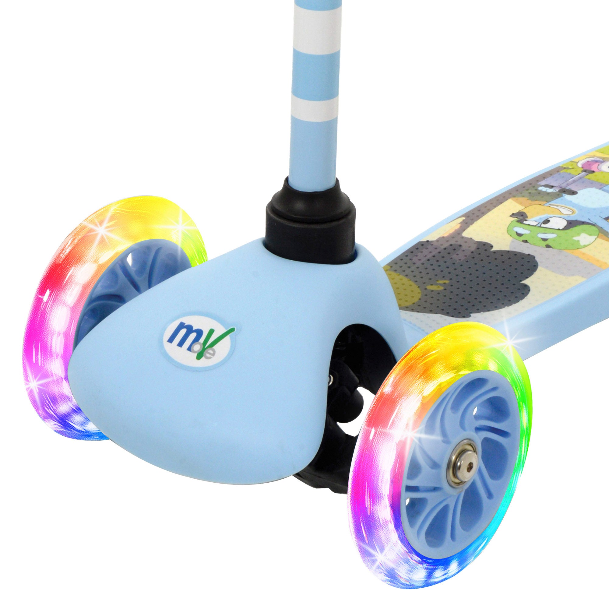 Bluey Patinete 3 ruedas máx. 20 kg con luces y freno