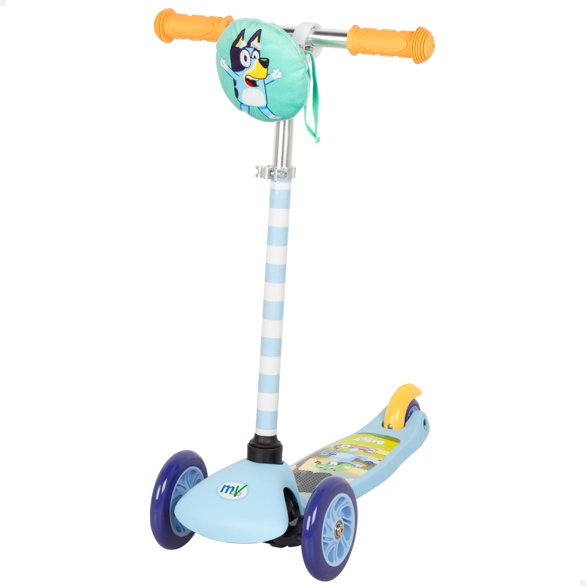 Bluey Patinete infantil 3 ruedas con bolsa delantera