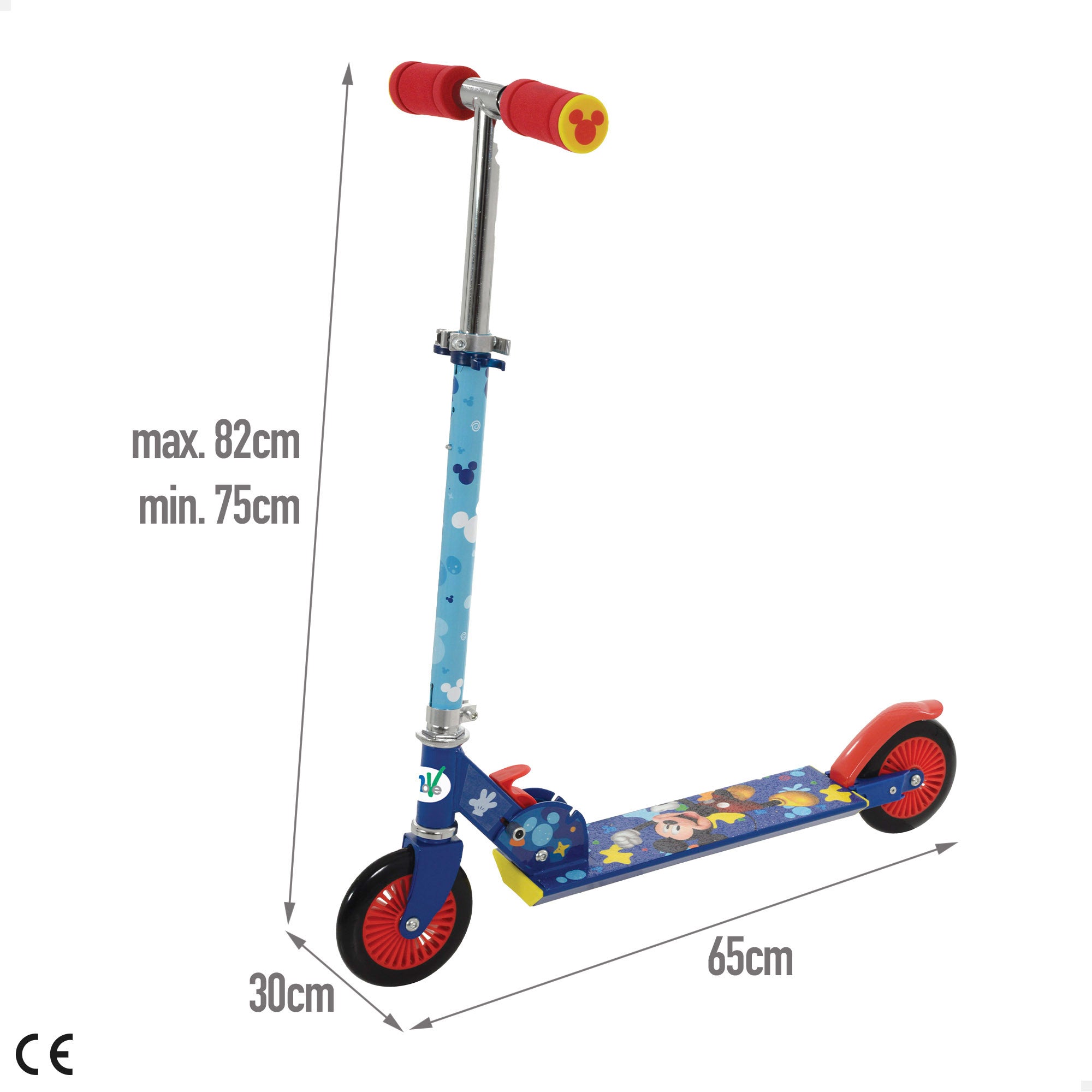 Mickey Patinete plegable 2 ruedas máx. 50 kg con freno