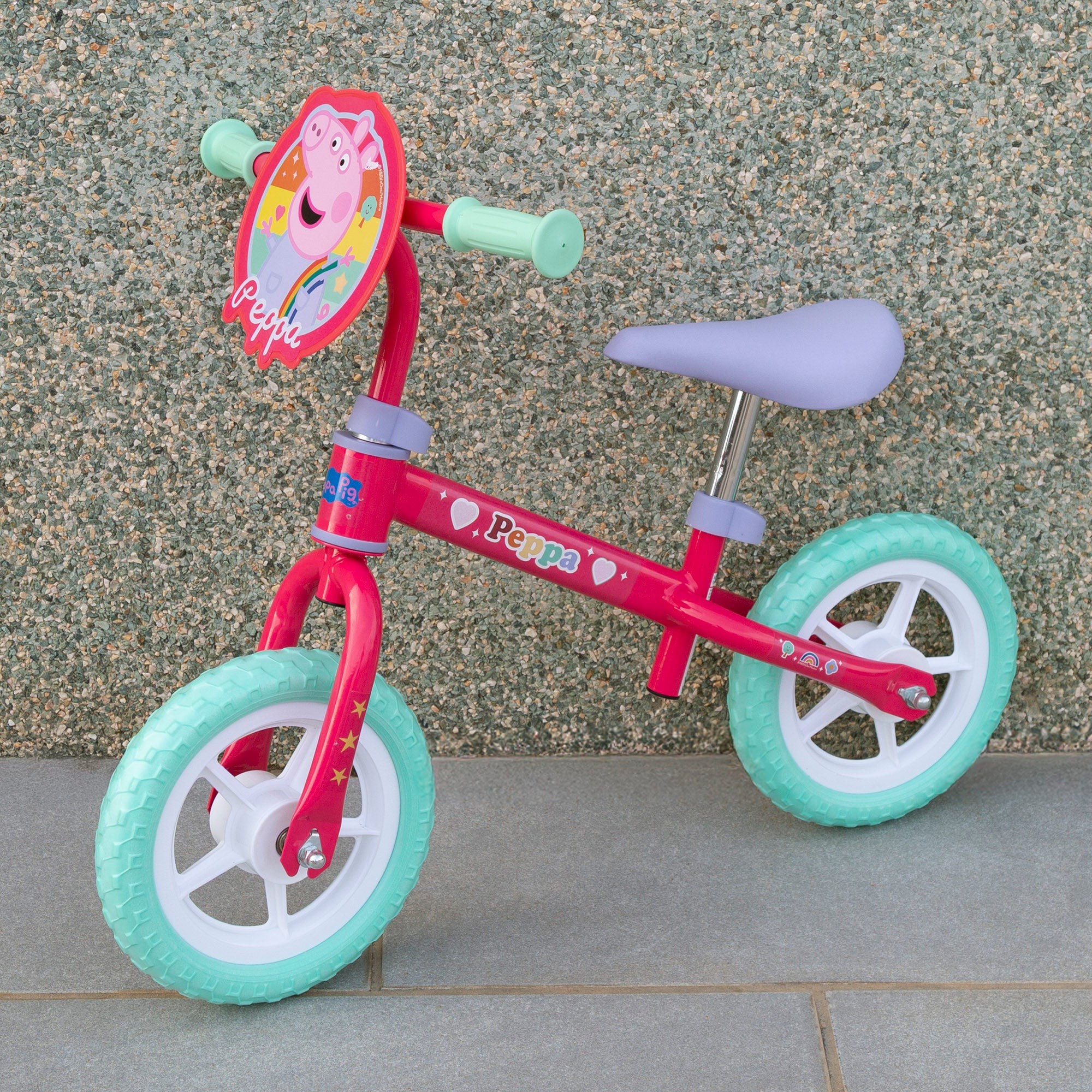 Peppa Pig Bicicleta sin pedales regulable en altura máx. 20 kg