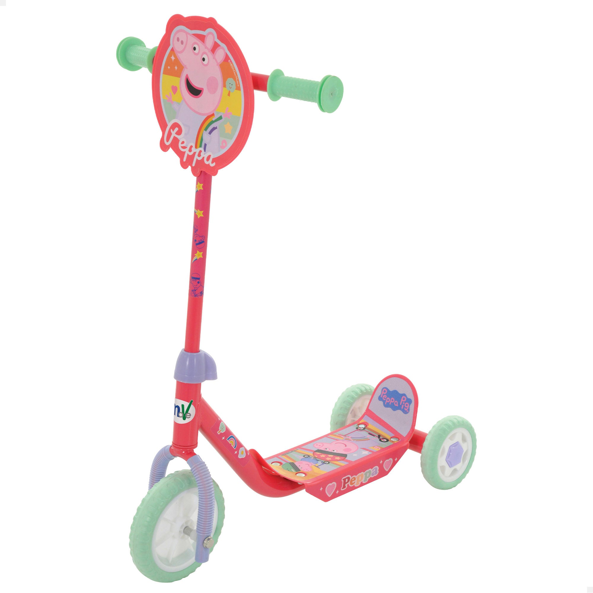 Peppa Pig Patinete 3 ruedas 58x36x65-70 cm máx. 20 kg + 2 años