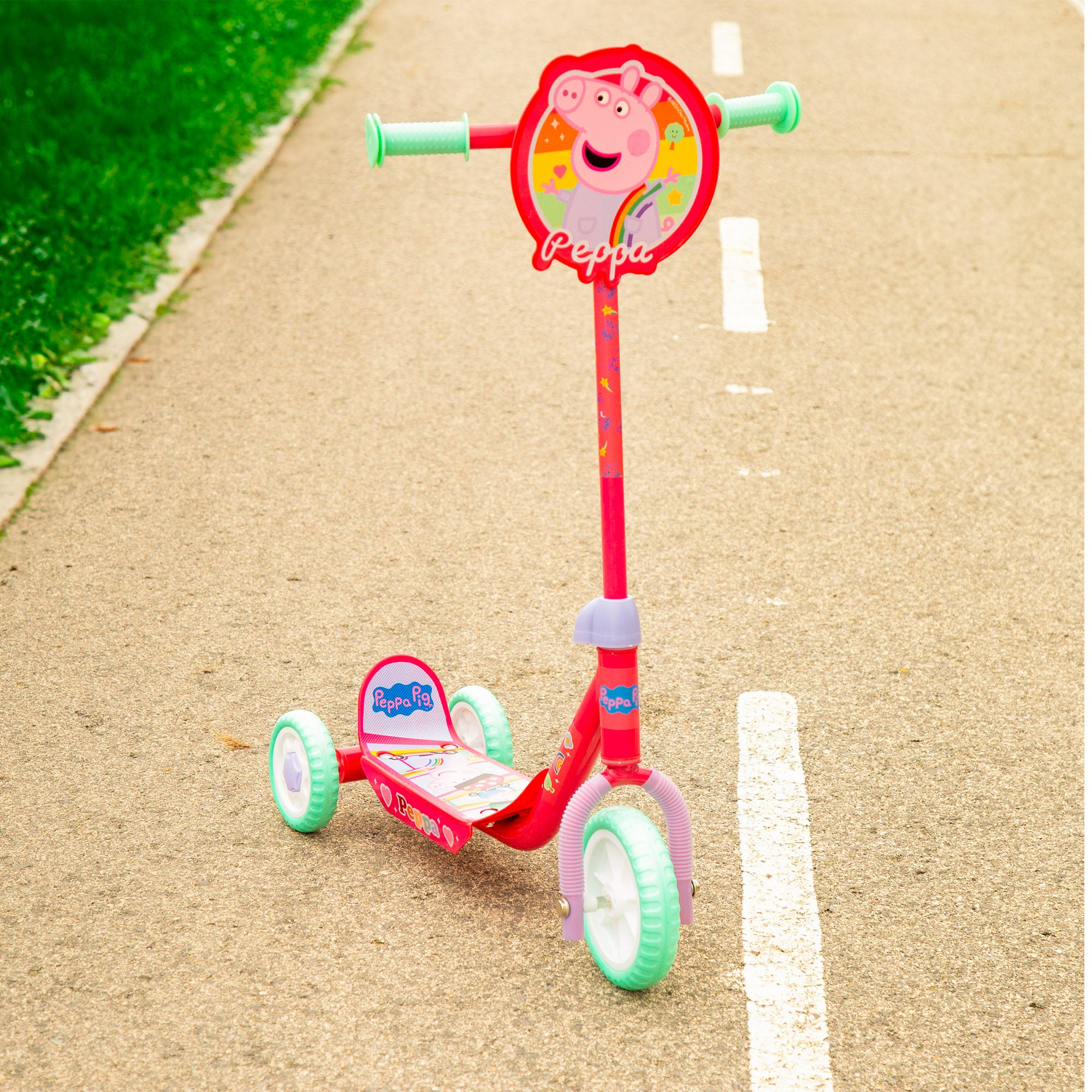 Peppa Pig Patinete 3 ruedas 58x36x65-70 cm máx. 20 kg + 2 años