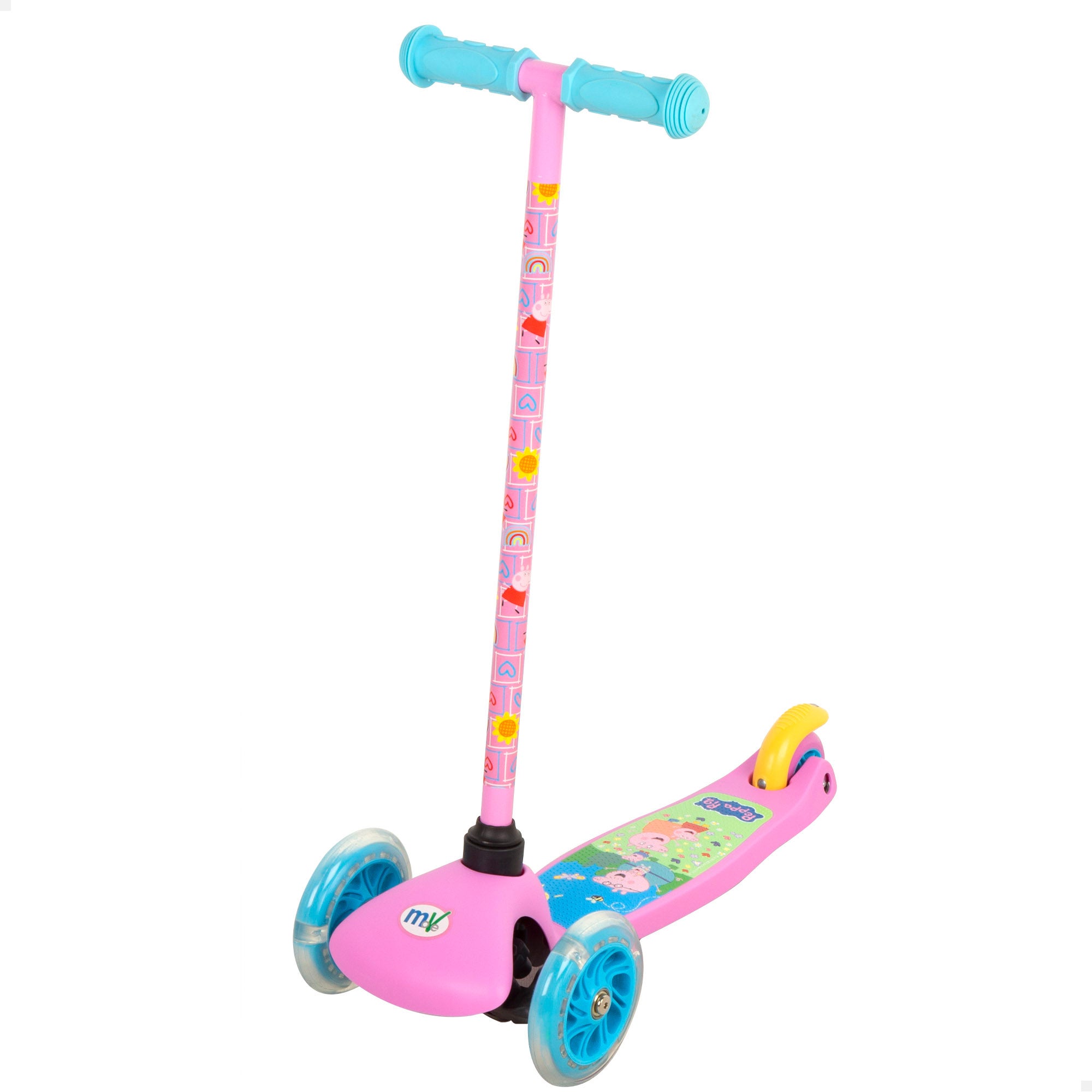 Peppa Pig Patinete 3 ruedas máx. 20 kg con luces y freno