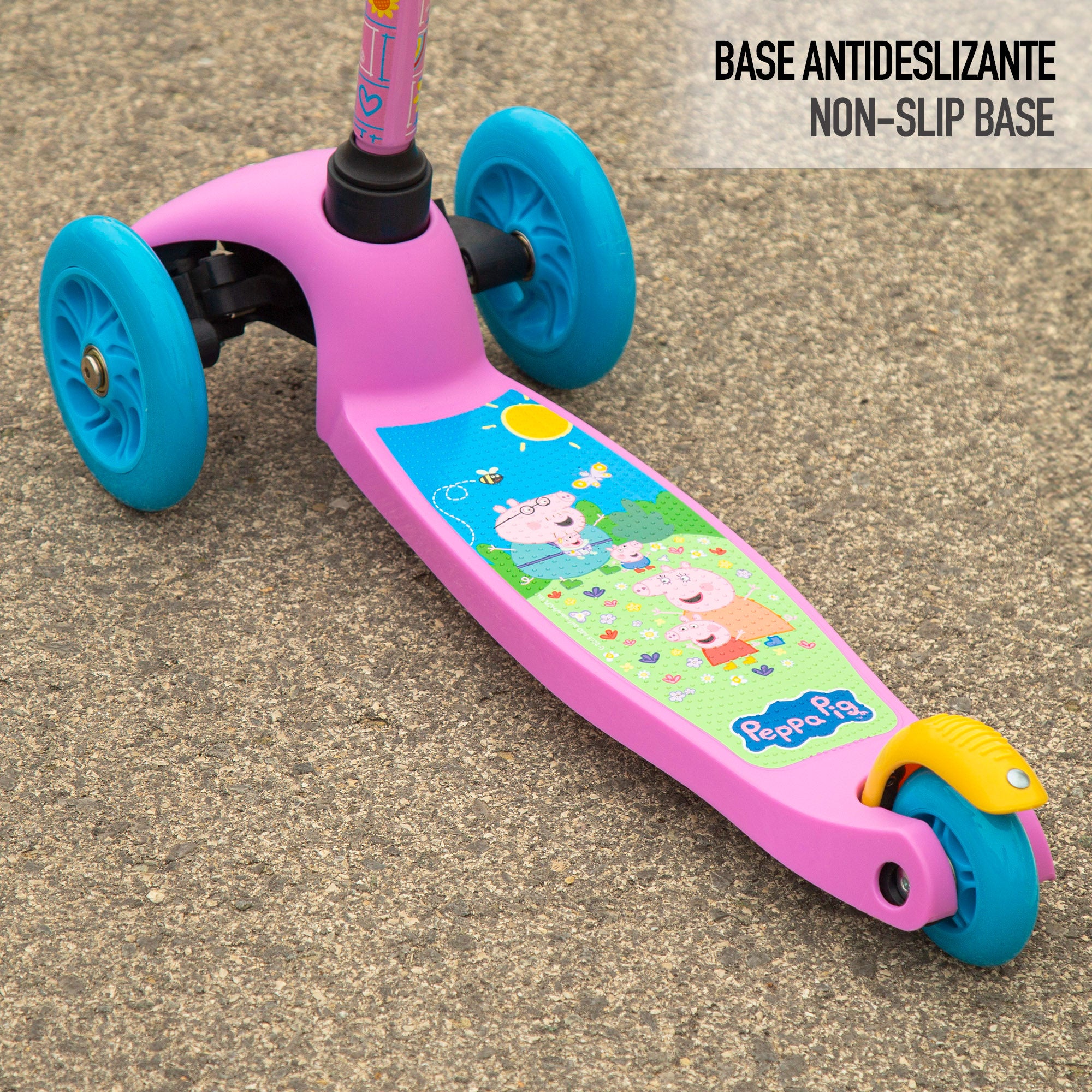 Peppa Pig Patinete 3 ruedas máx. 20 kg con luces y freno