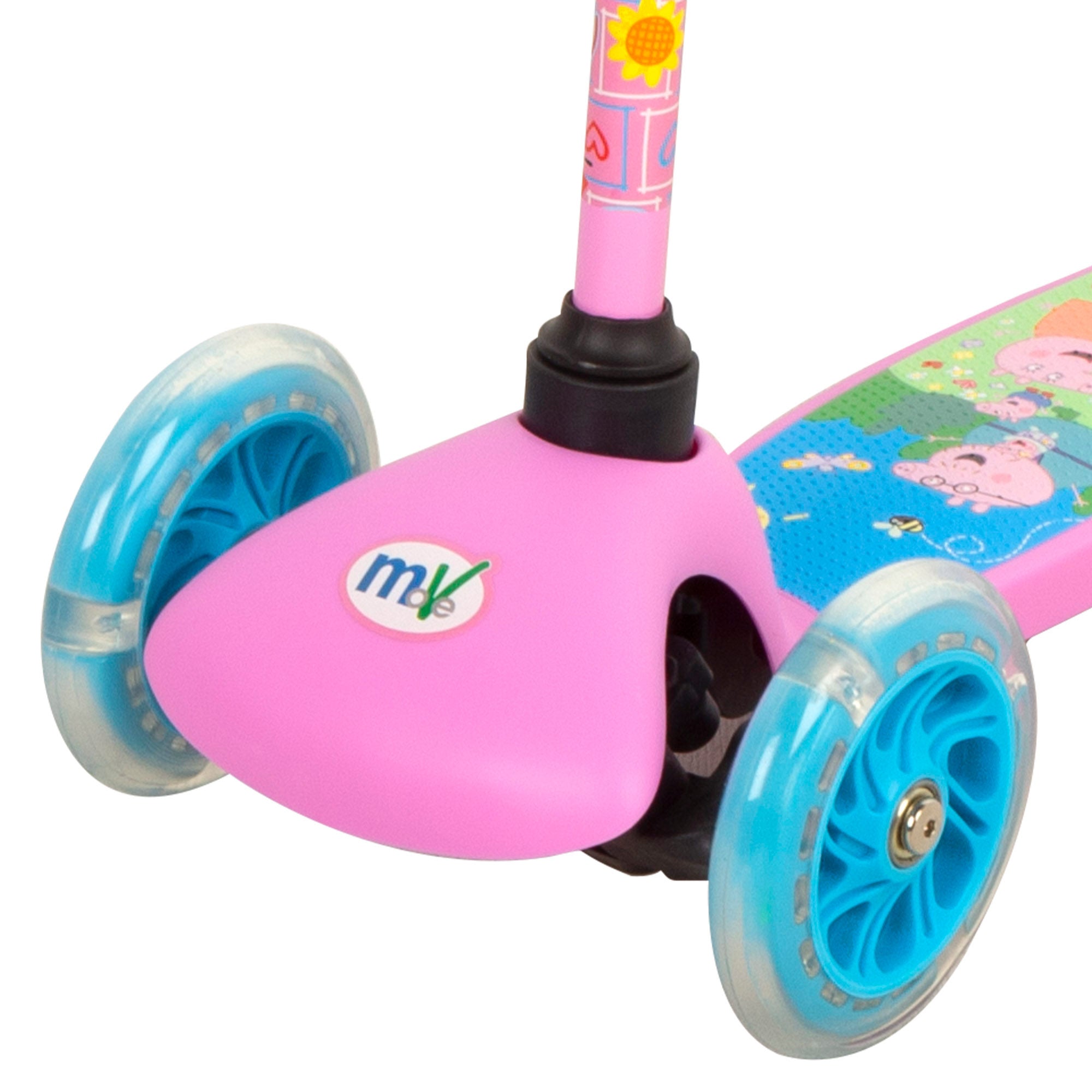 Peppa Pig Patinete 3 ruedas máx. 20 kg con luces y freno