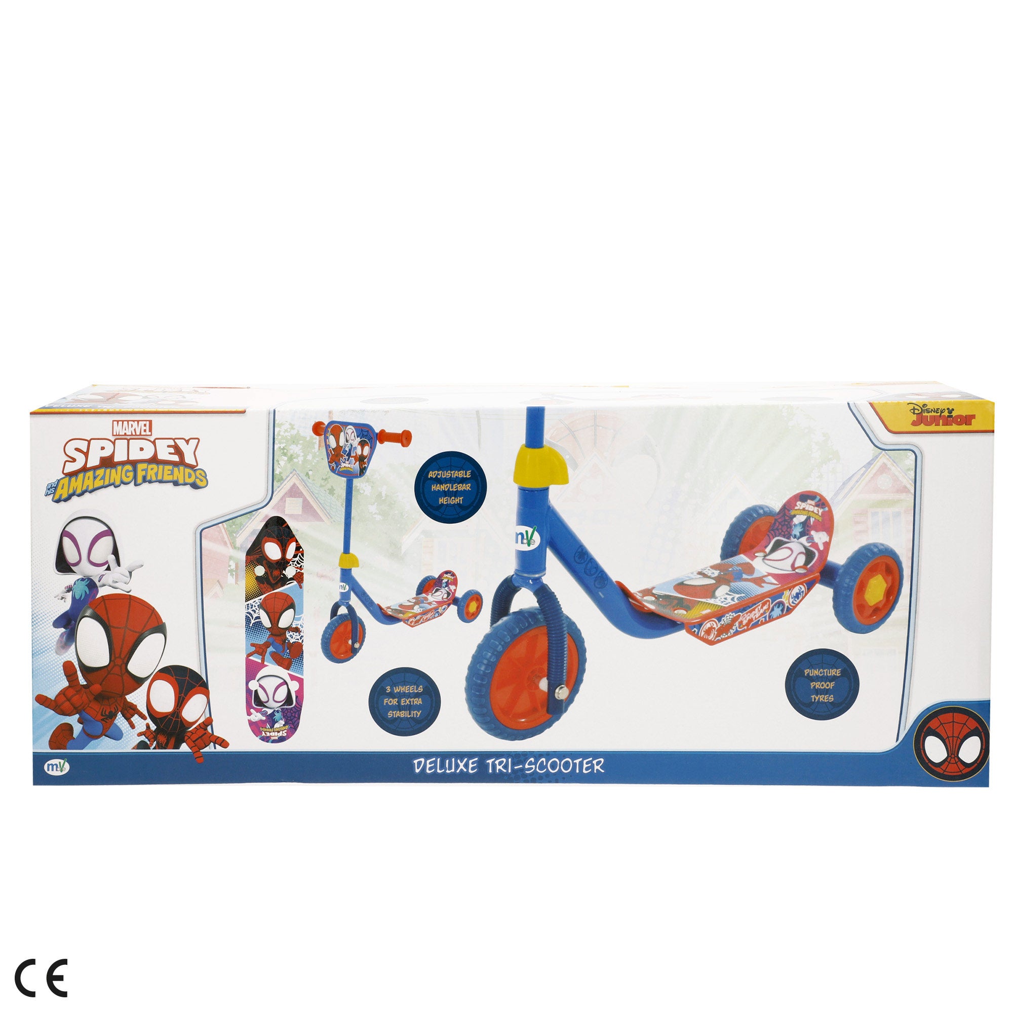 Spidey Patinete 3 ruedas 58x36x65-70 cm máx. 20 kg + 2 años