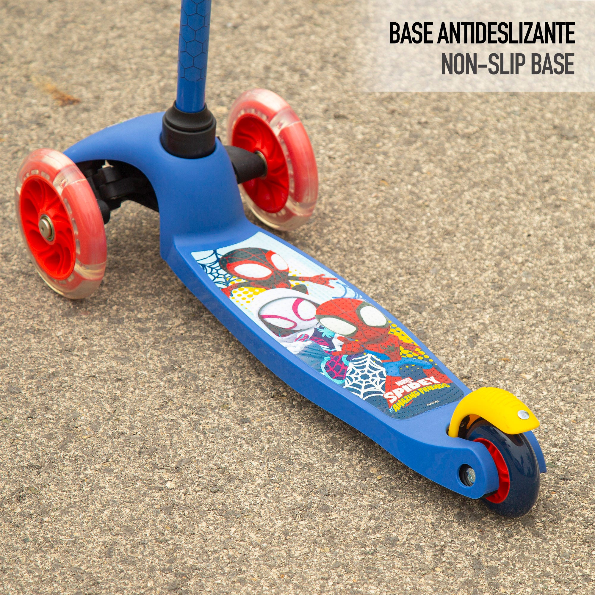 Spidey Patinete 3 ruedas máx. 20 kg con luces y freno