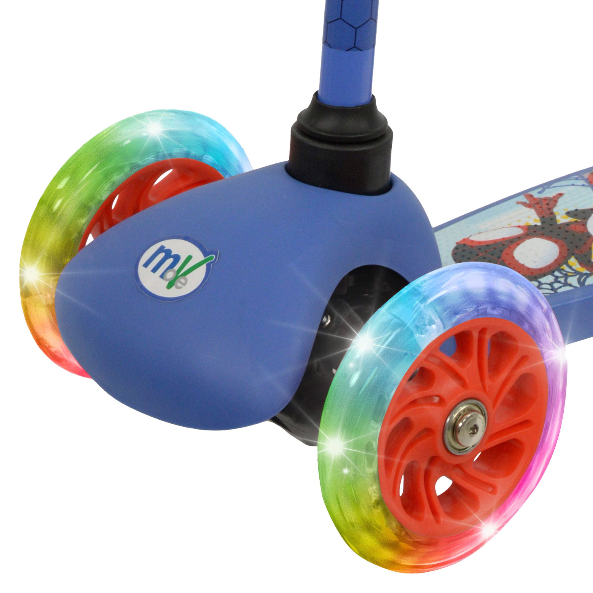 Spidey Patinete 3 ruedas máx. 20 kg con luces y freno