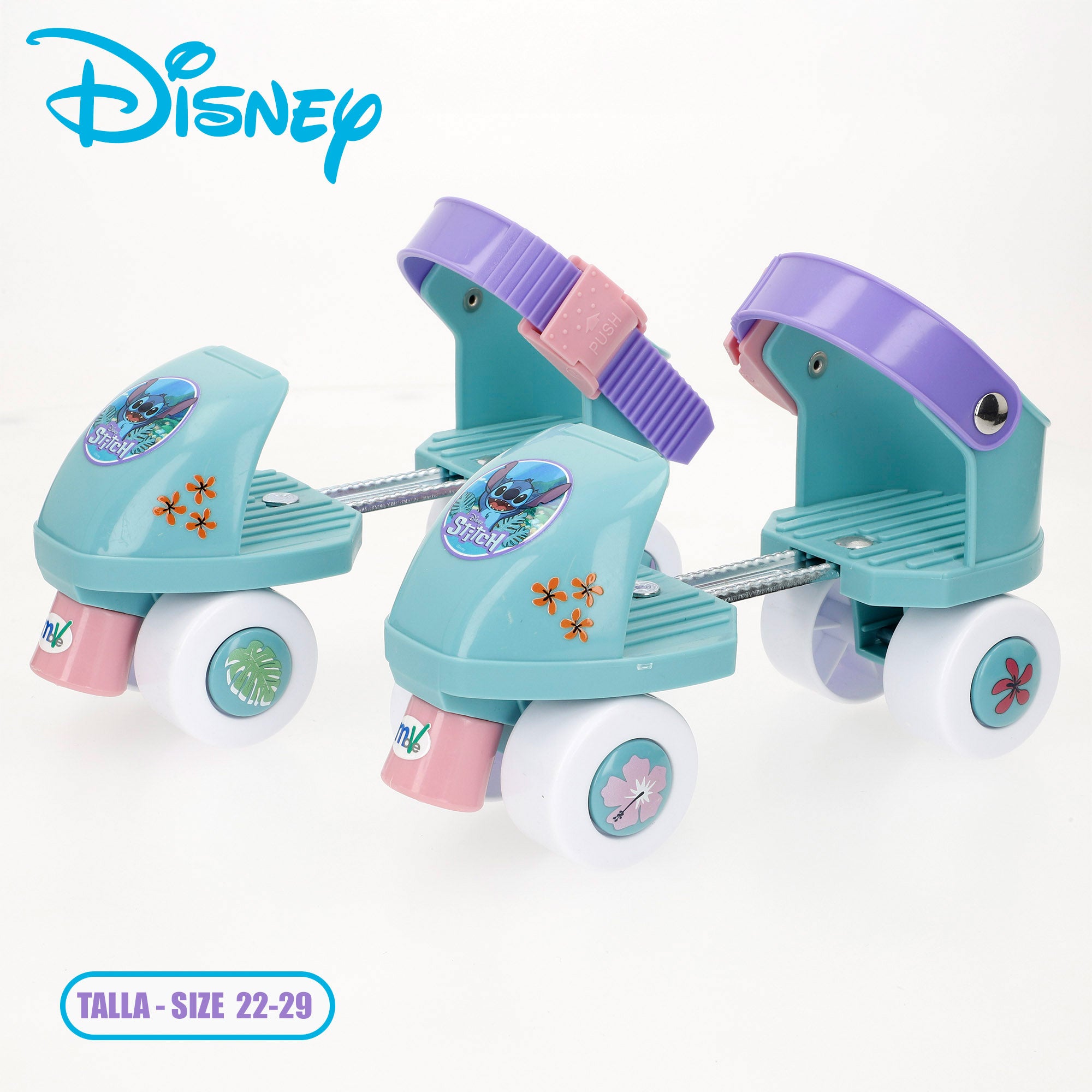 Stitch Patines 4 ruedas ajustables talla 22-29 máx. 20 kg +3 años