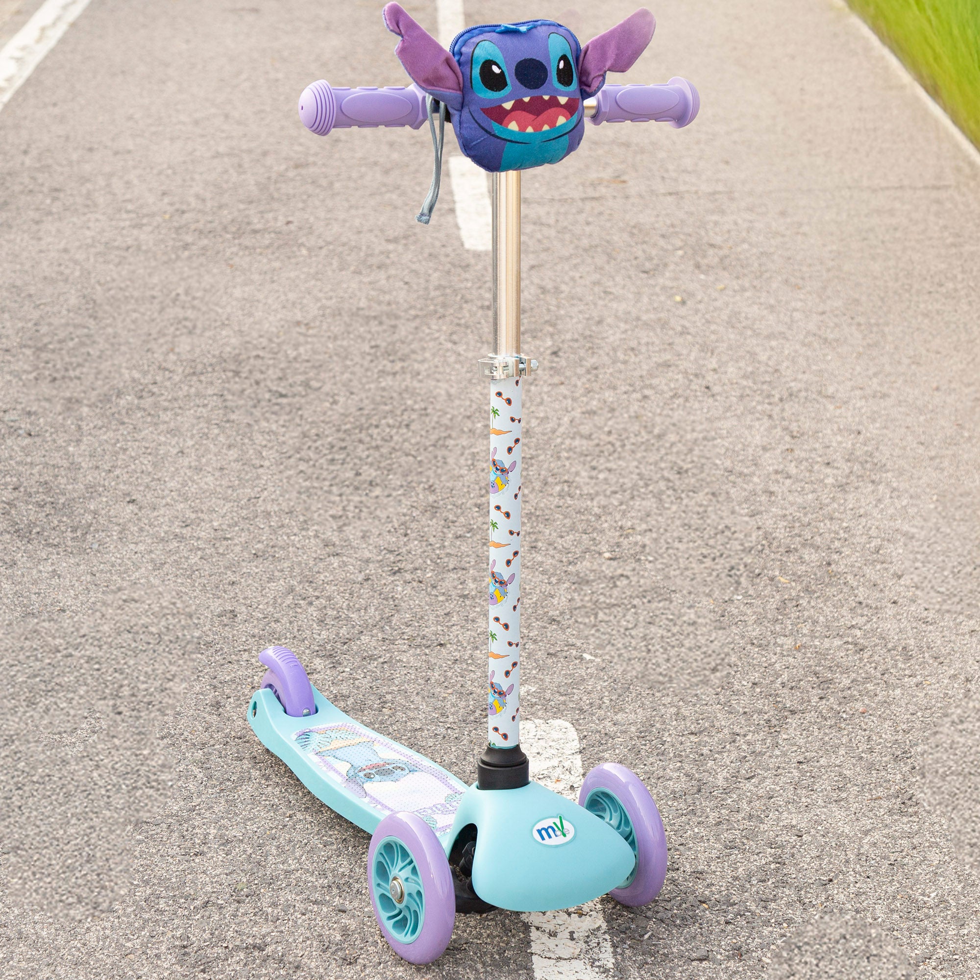 Stitch Patinete infantil 3 ruedas con bolsillo delantero