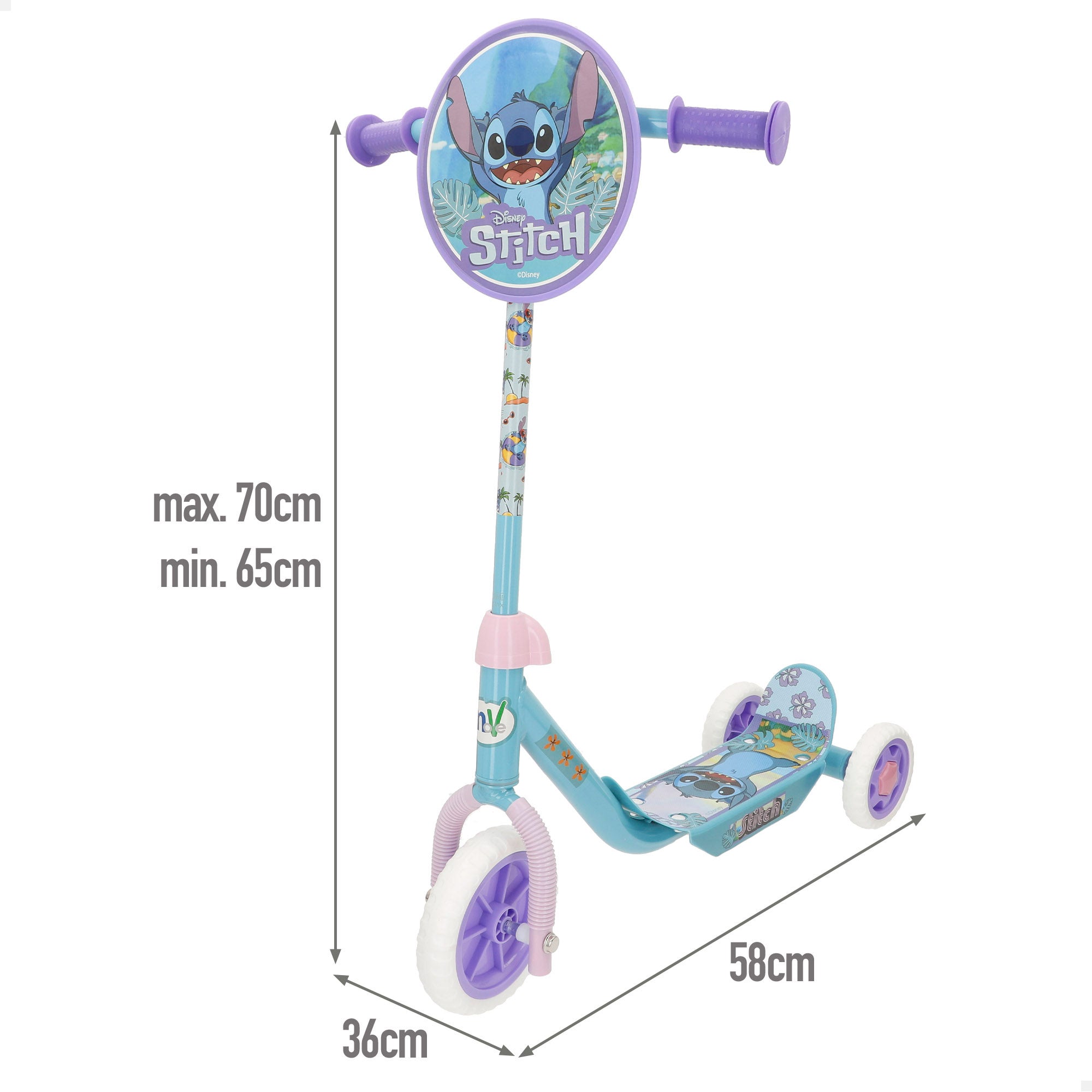 Stitch Patinete 3 ruedas máx. 20 kg + 2 años