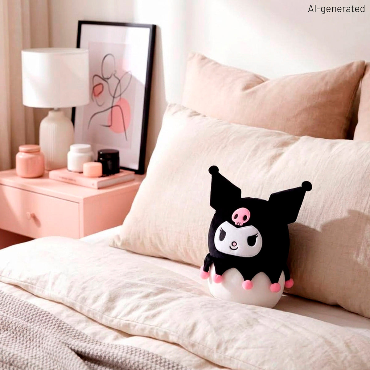 Kuromi Almohada peluche 22 cm + 3 años