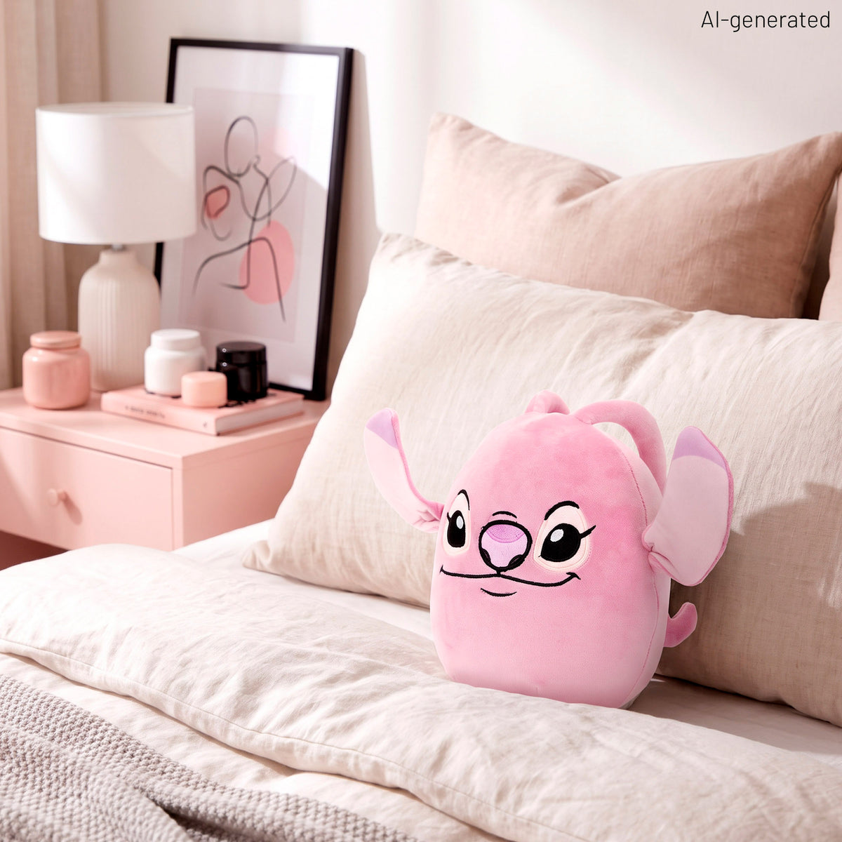 Stitch Almohada peluche Angel 22 cm + 3 años