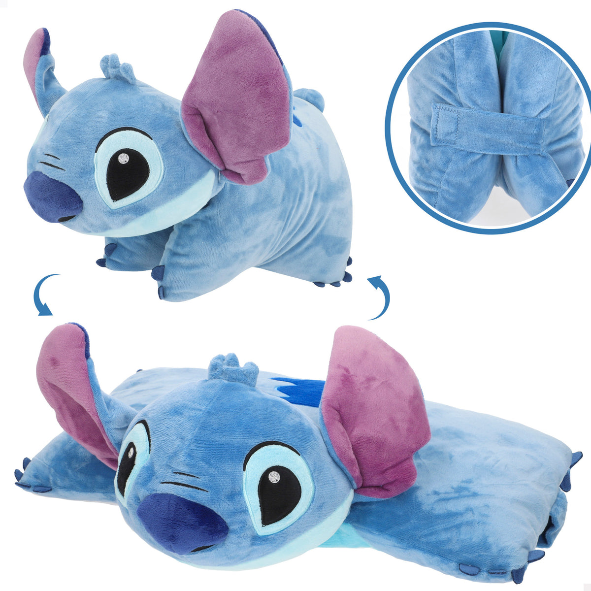 Stitch Cojín peluche 2 en 1 suave y aterciopelado