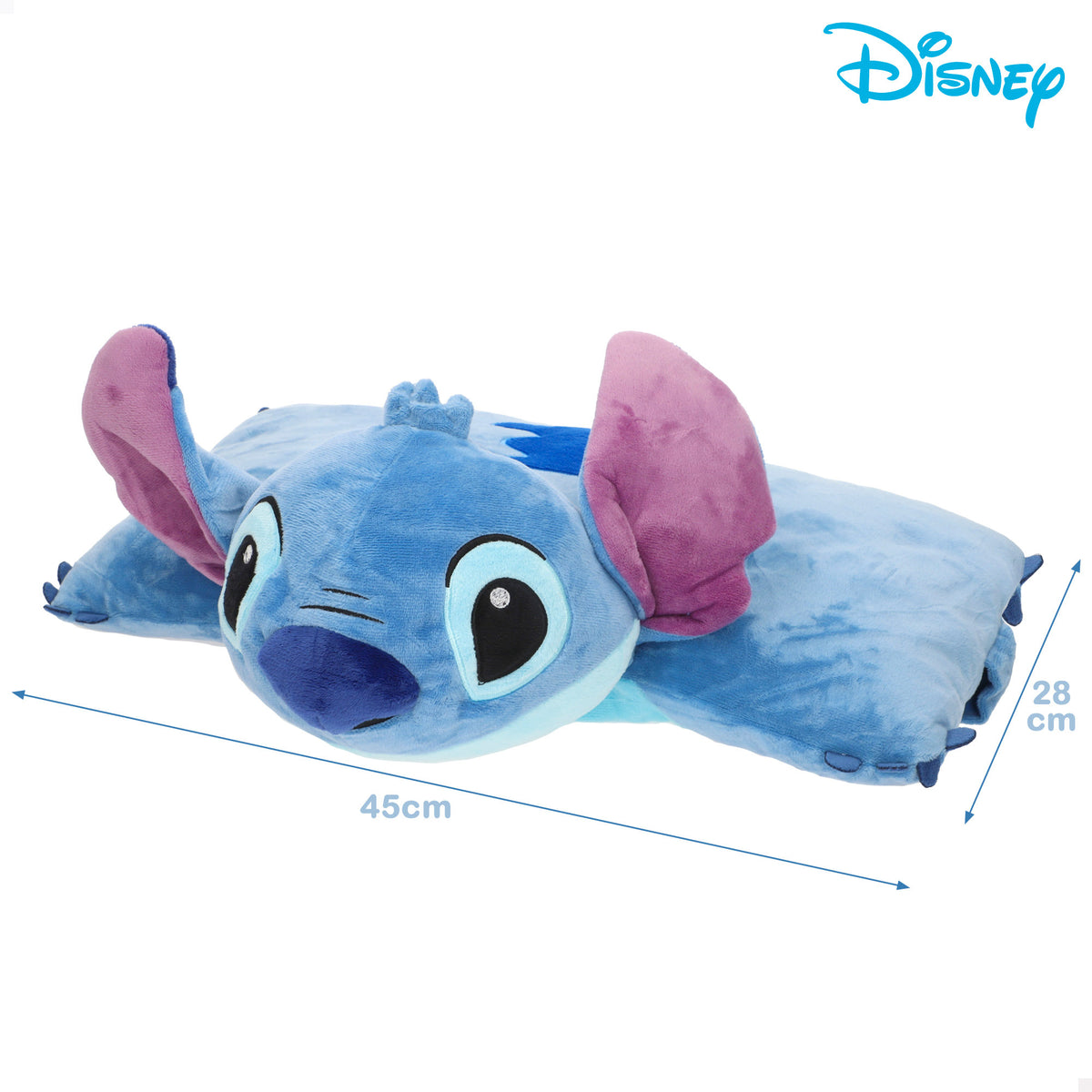 Stitch Cojín peluche 2 en 1 suave y aterciopelado