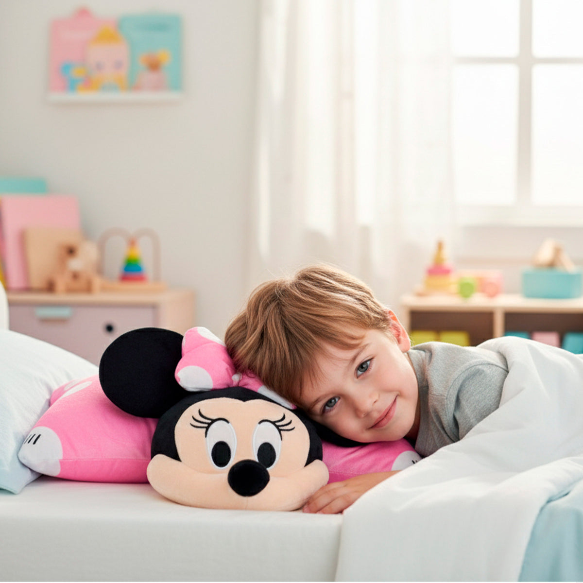 Minnie Cojín peluche 2 en 1 suave y aterciopelado
