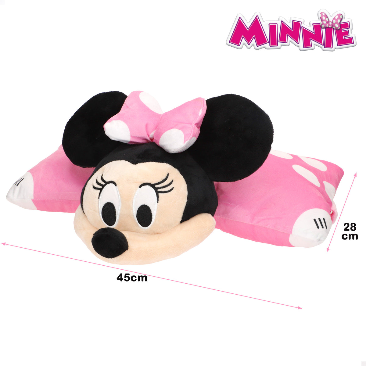 Minnie Cojín peluche 2 en 1 suave y aterciopelado