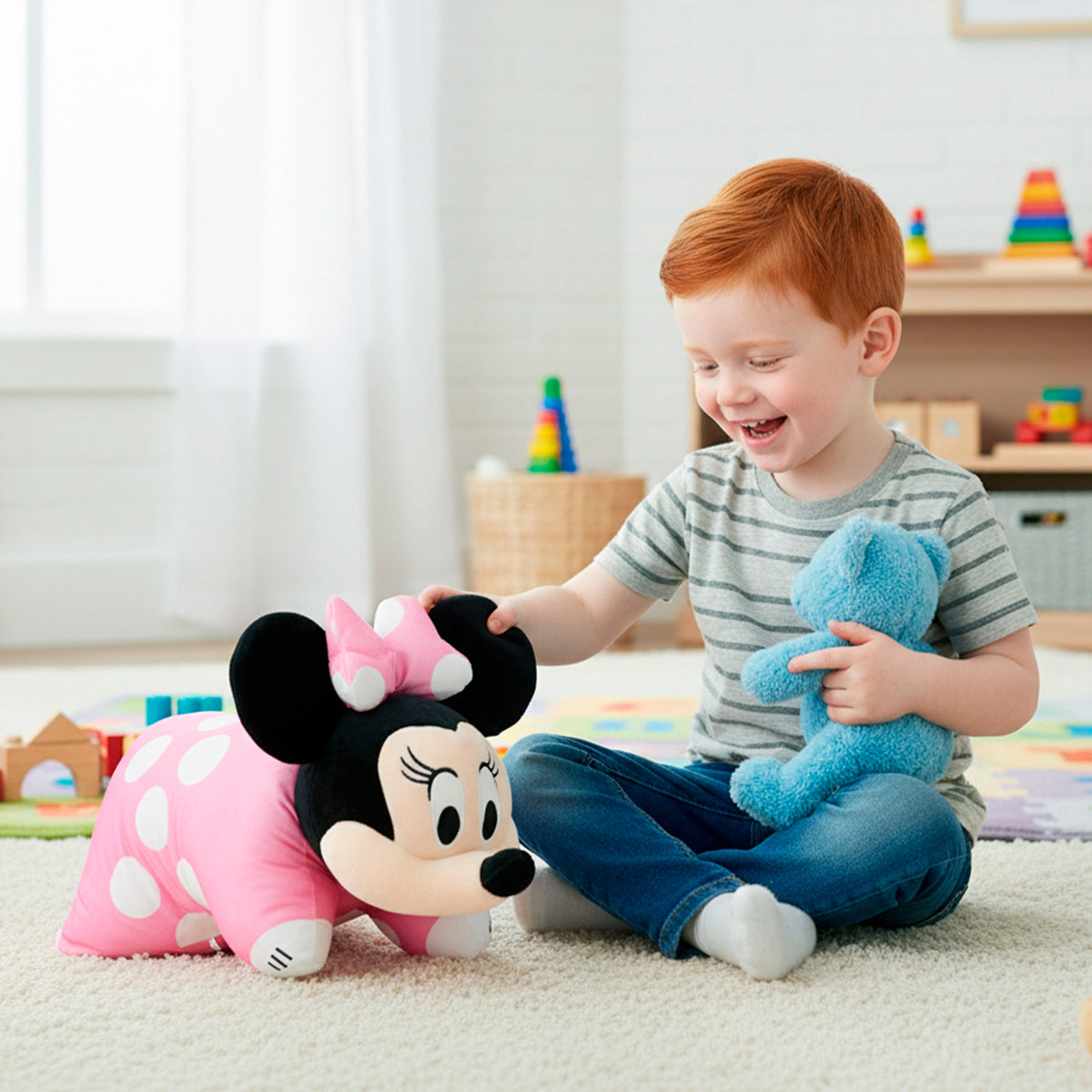 Minnie Cojín peluche 2 en 1 suave y aterciopelado