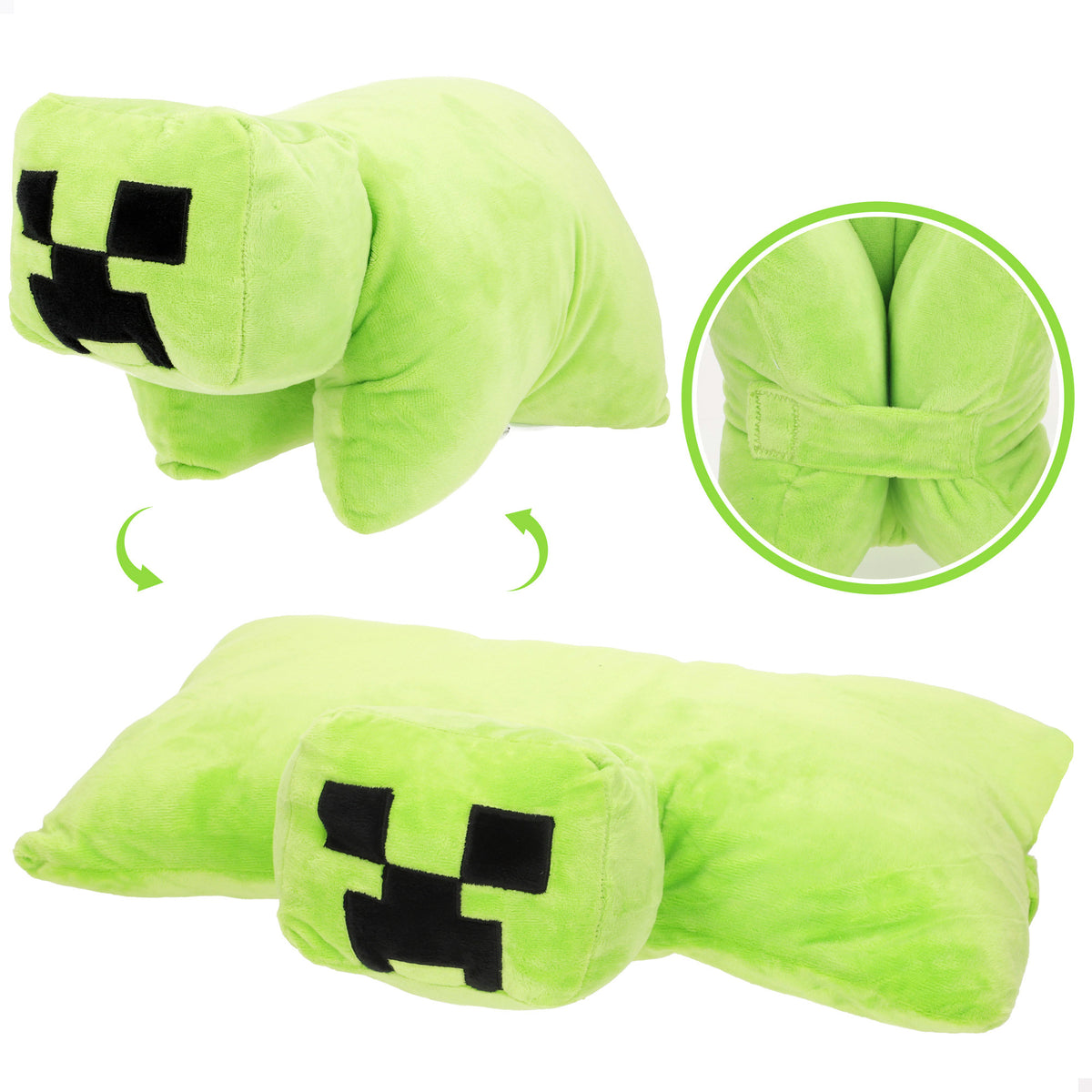 Minecraft peluche 2 en 1 suave y aterciopelado