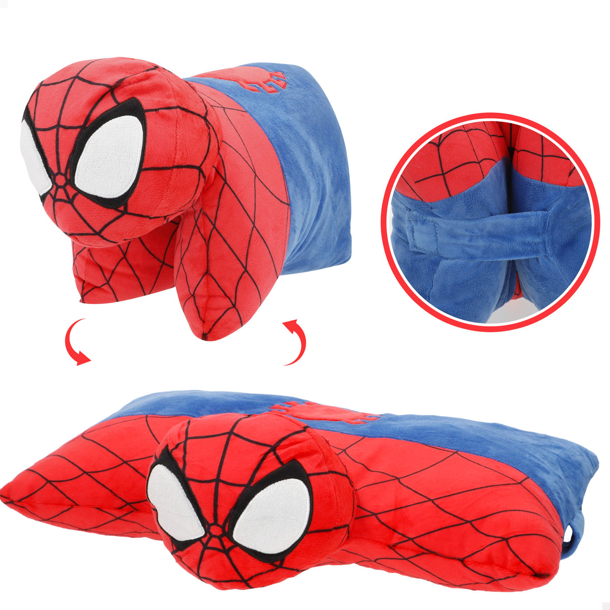 Spider-Man Cojín peluche 2 en 1 suave y aterciopelado