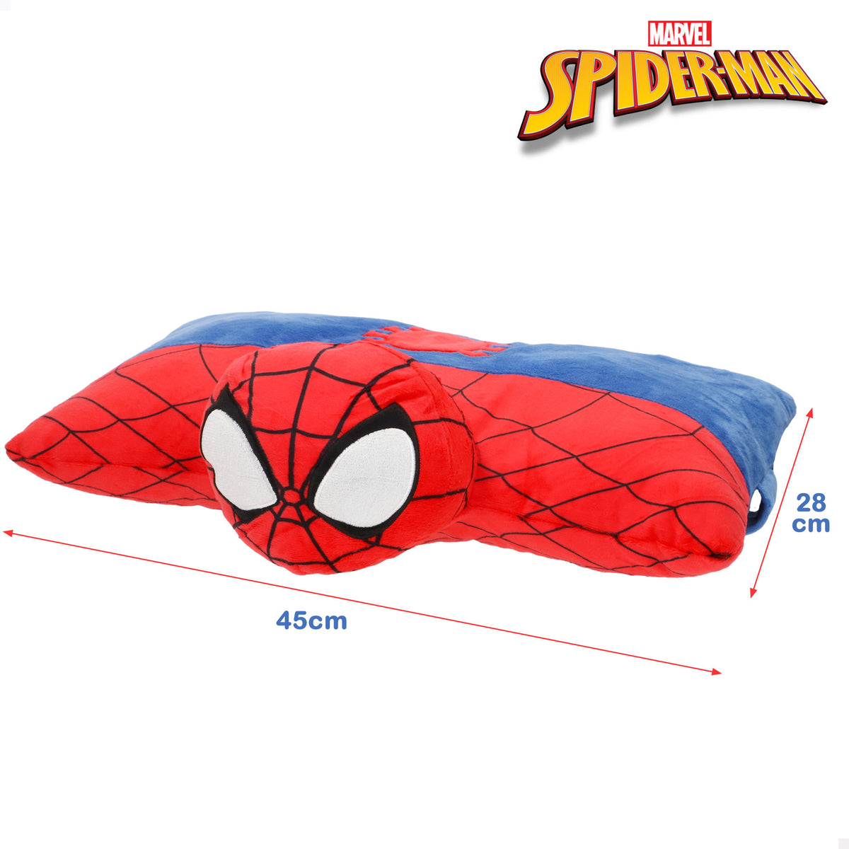 Spider-Man Cojín peluche 2 en 1 suave y aterciopelado