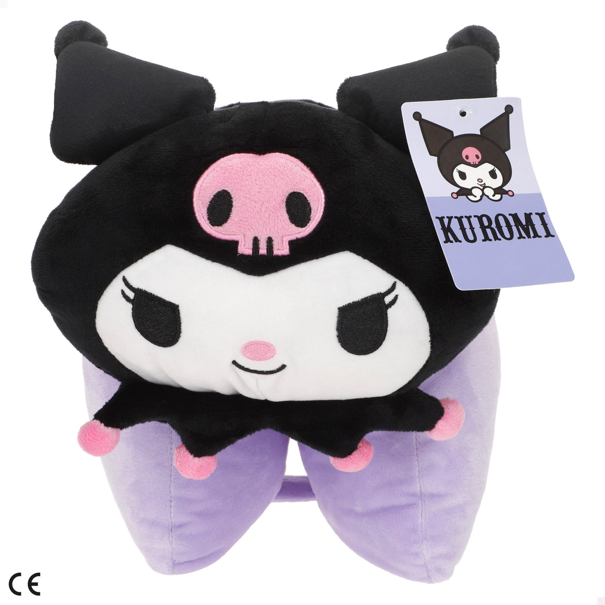Kuromi Cojín peluche 2 en 1 suave y aterciopelado