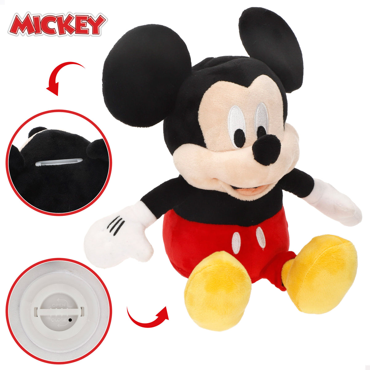 Mickey Hucha de peluche para niños 20 cm