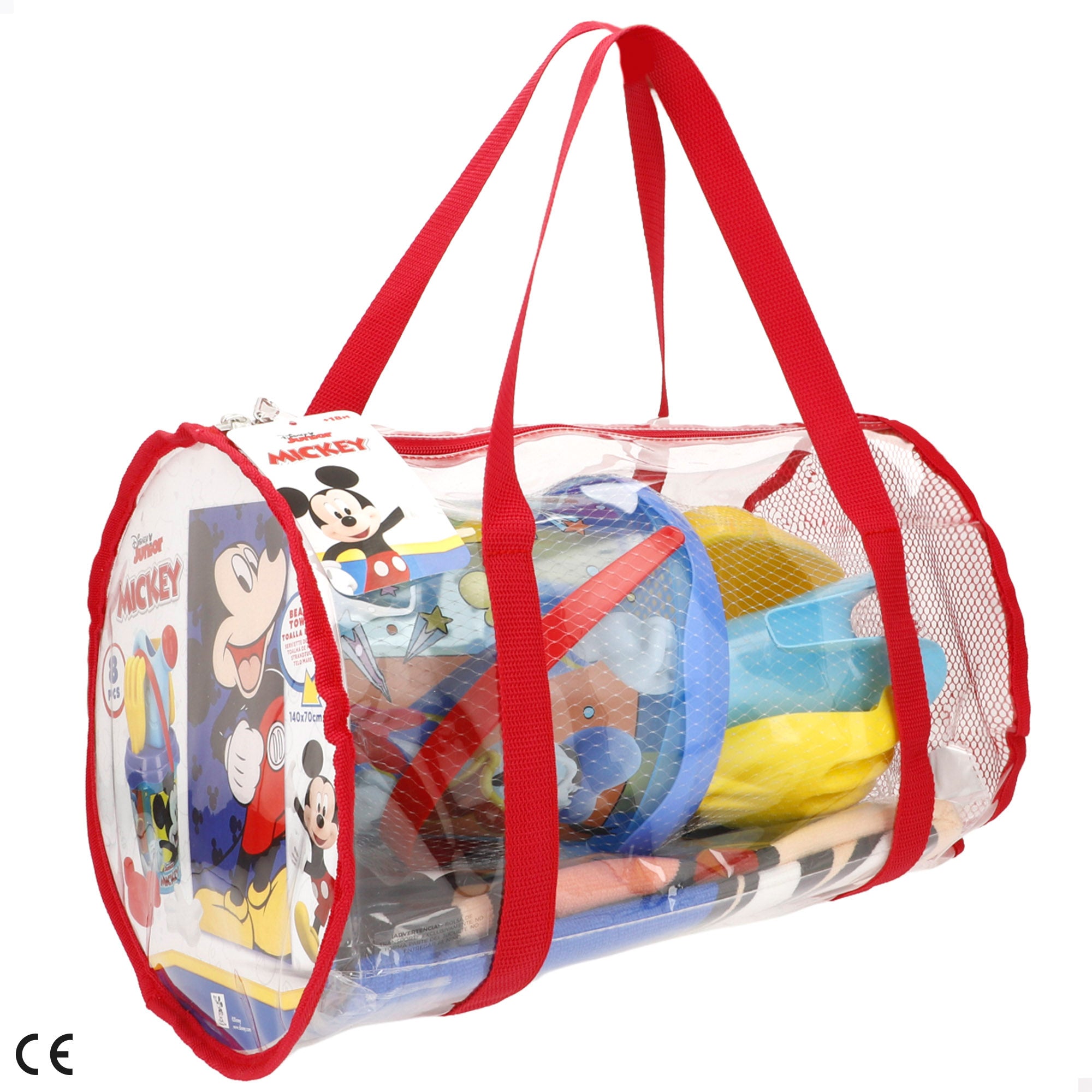 Mickey Set cubo de playa con toalla, accesorios y bolsa