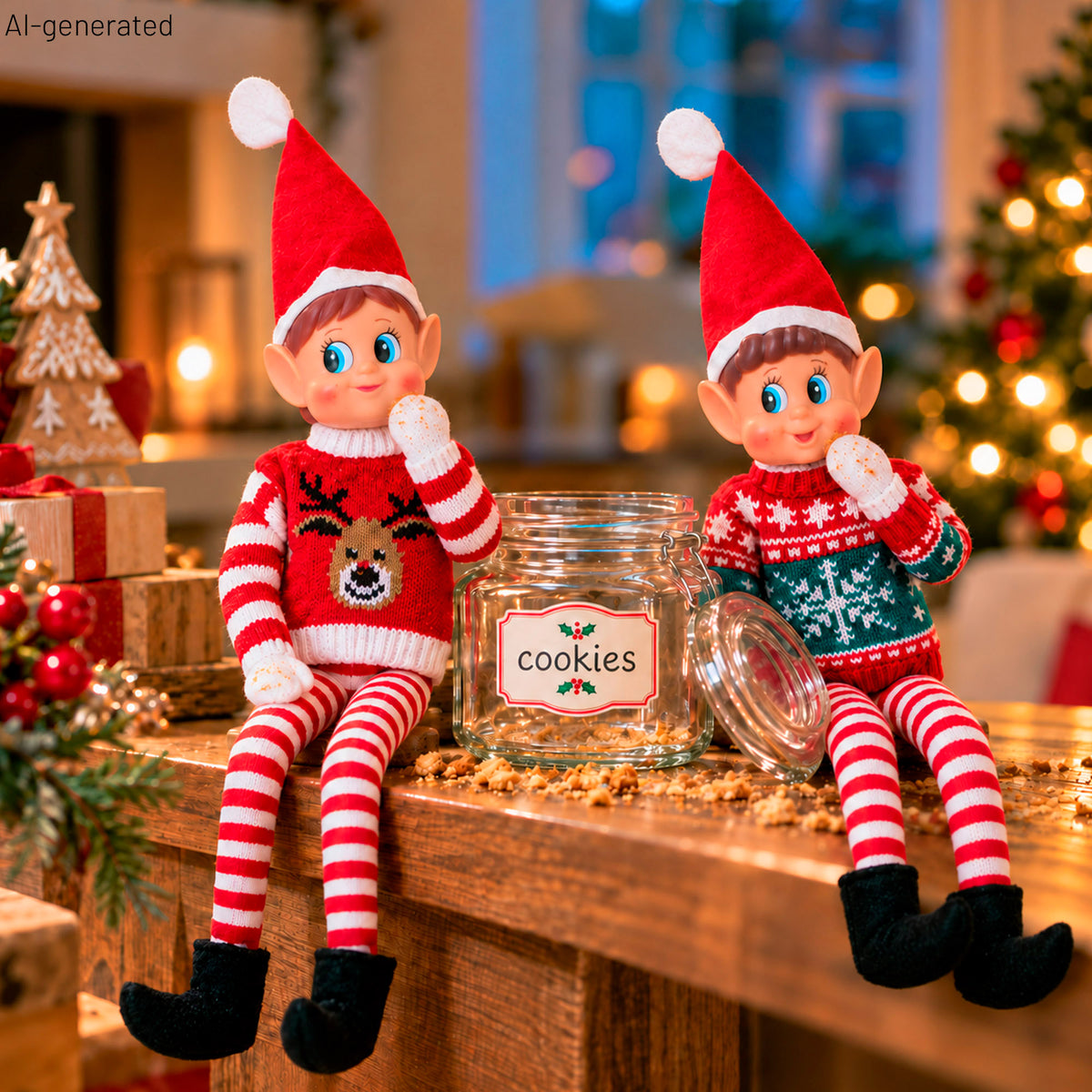 Elves Behavin' Badly Caja regalo Elfo travieso y Elvie 30 cm con accesorios