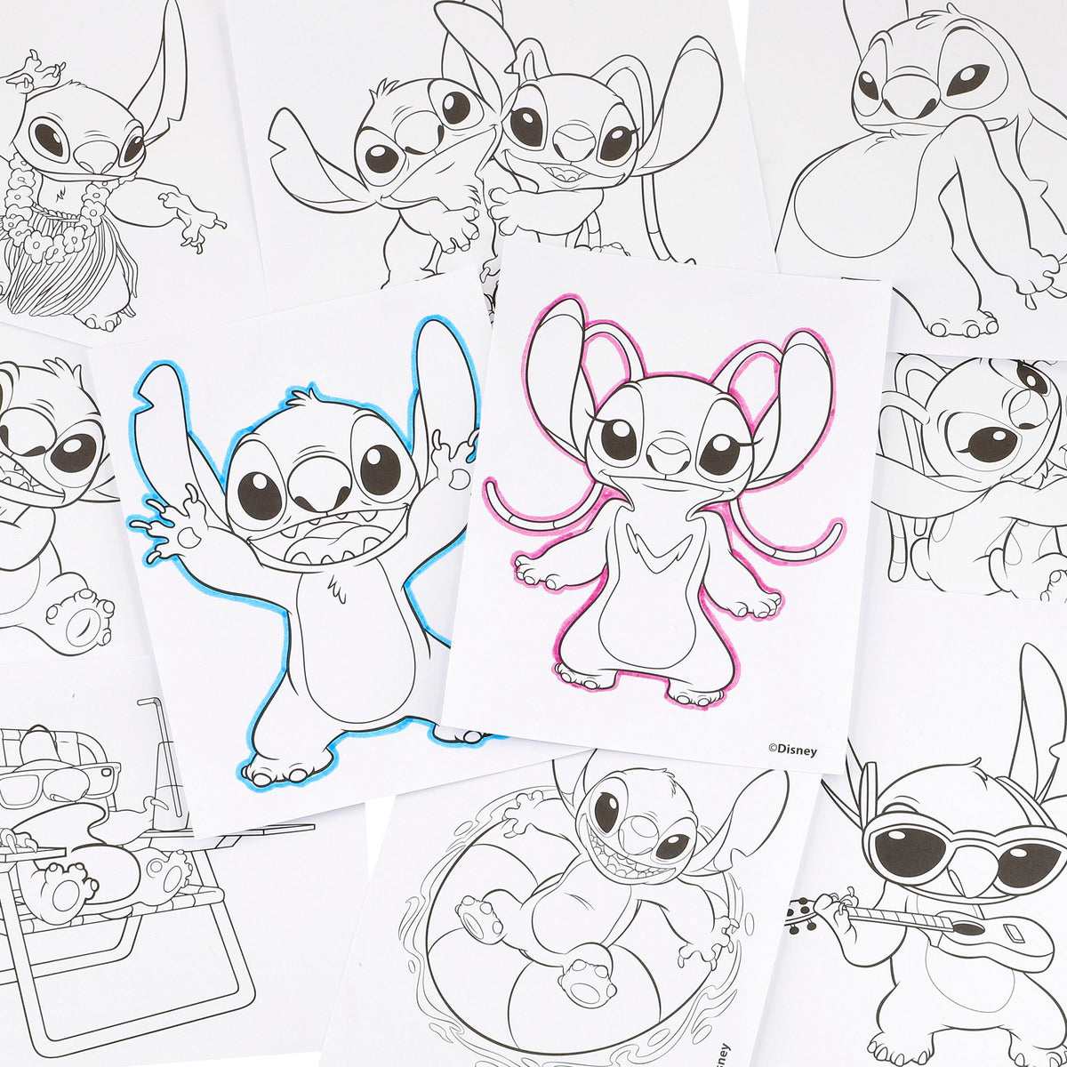 Stitch Set dibujo formato maletín 50 piezas
