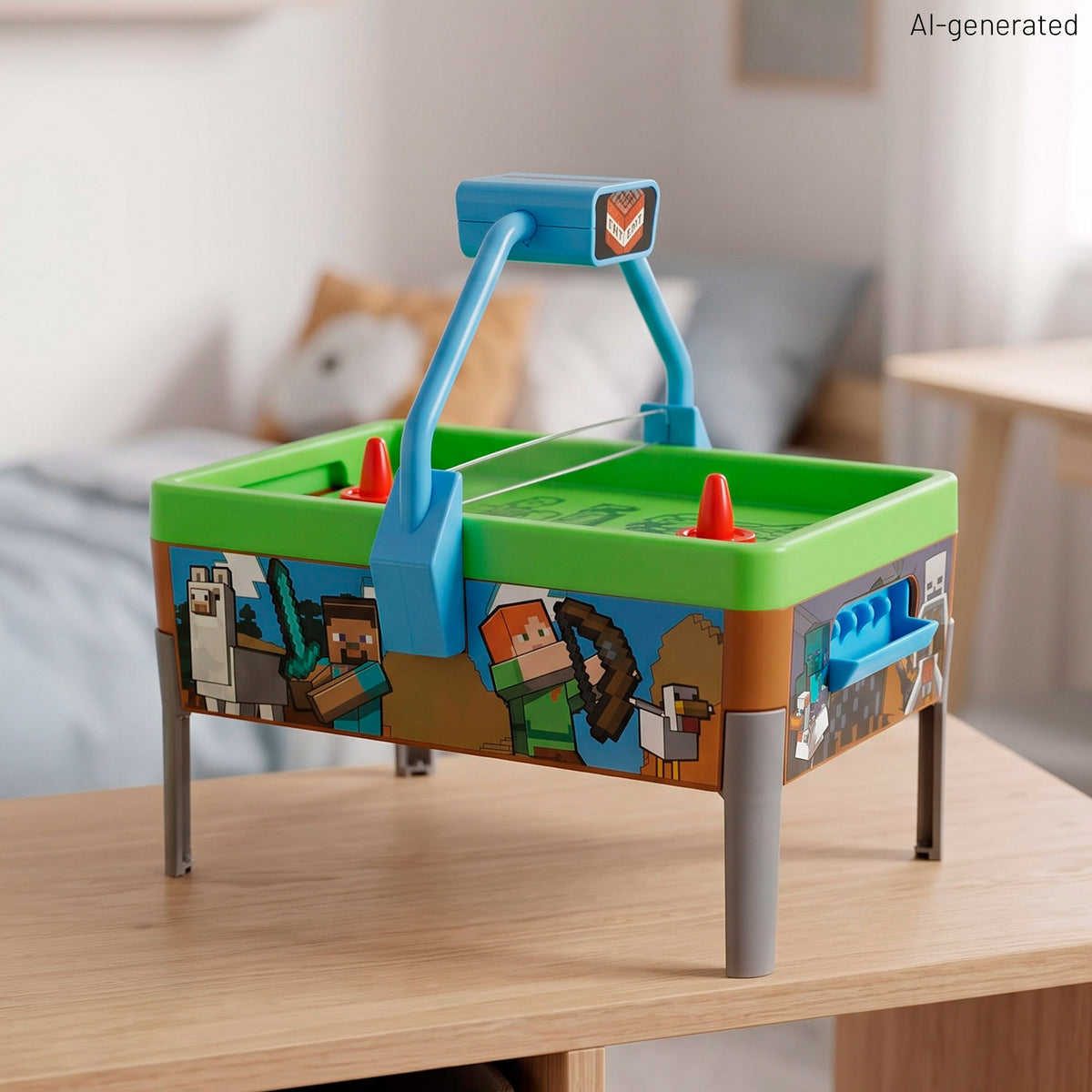 Minecraft Mini air hockey de mesa + 3 años