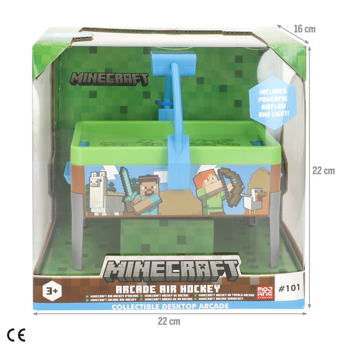 Minecraft Mini air hockey de mesa + 3 años
