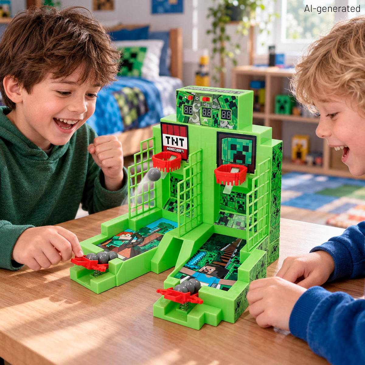 Minecraft Juego baloncesto arcade de mesa creeper + 3 años