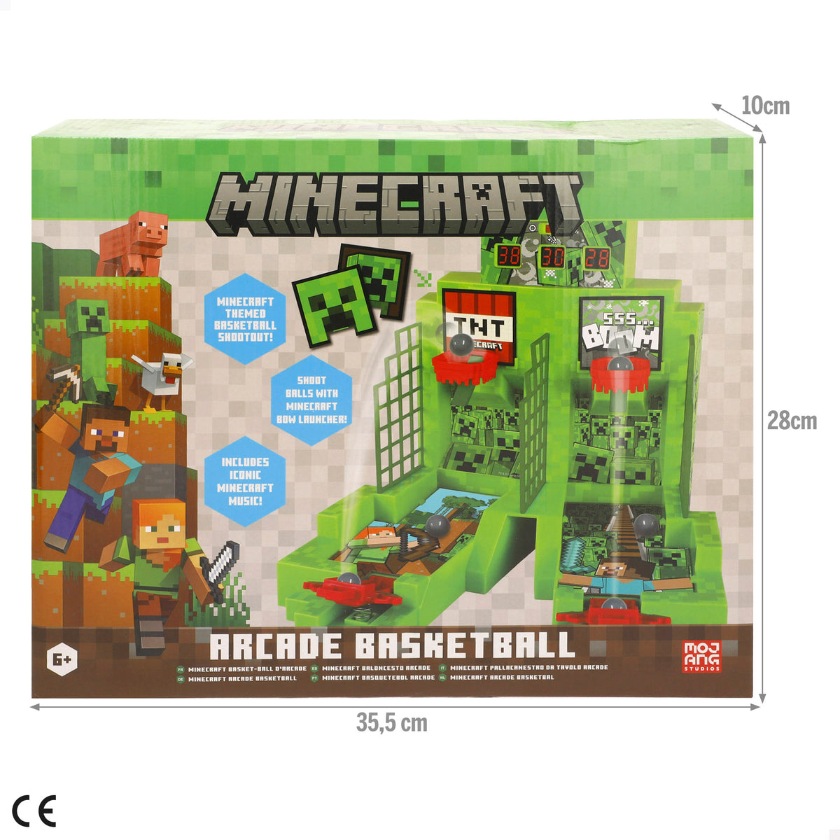Minecraft Juego baloncesto arcade de mesa creeper + 3 años
