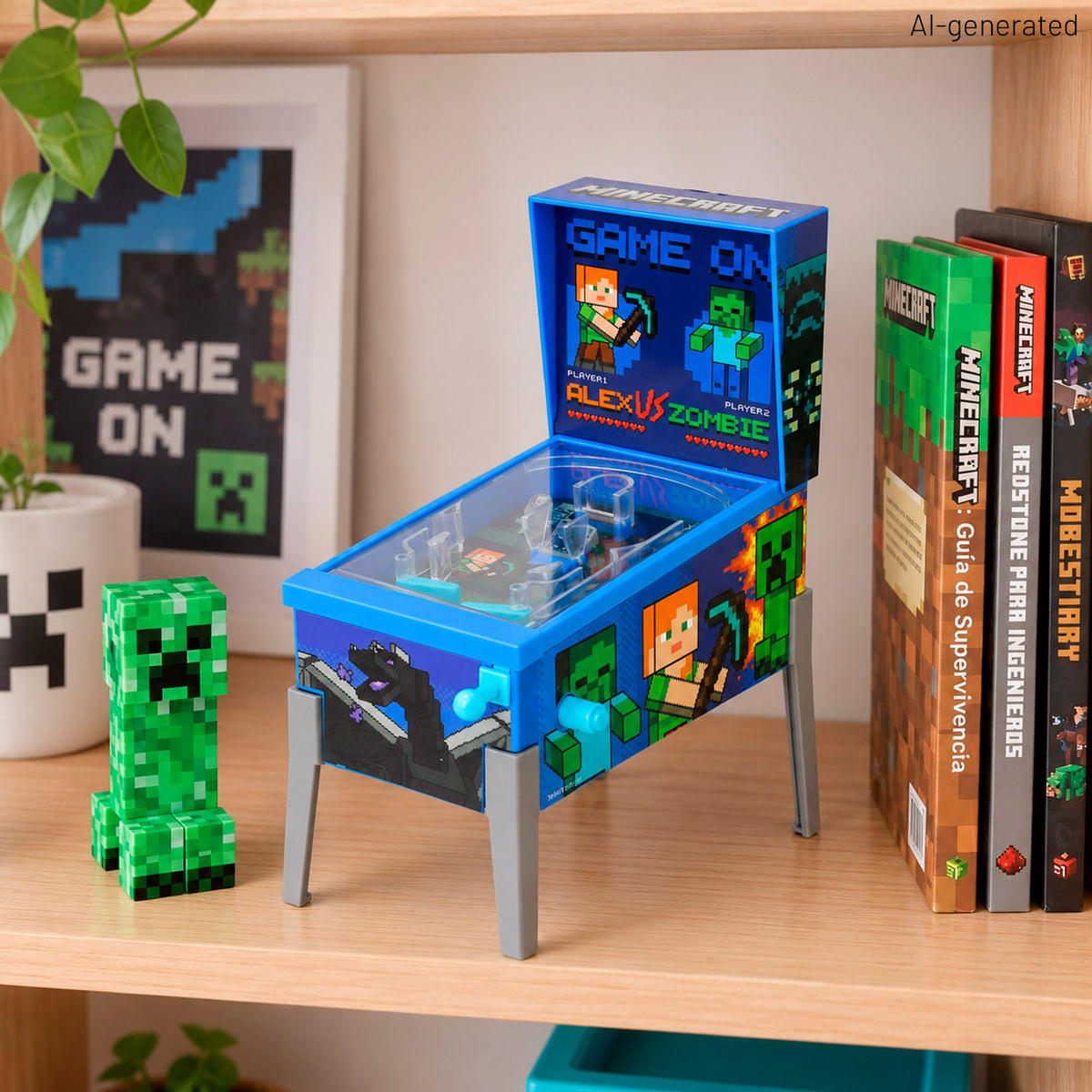 Minecraft Mini pinball arcade + 3 años