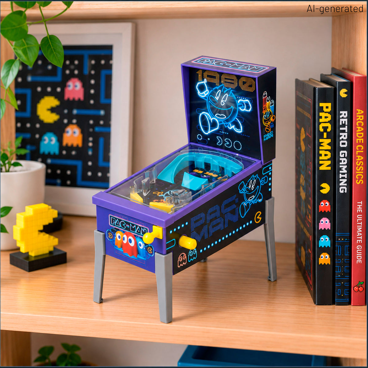 Pac-Man Mini pinball arcade neón + 3 años