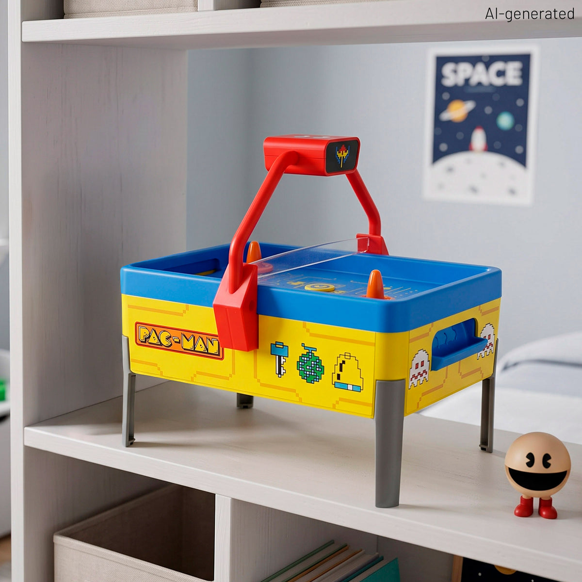 PAC-MAN Mini air hockey de mesa + 3 años