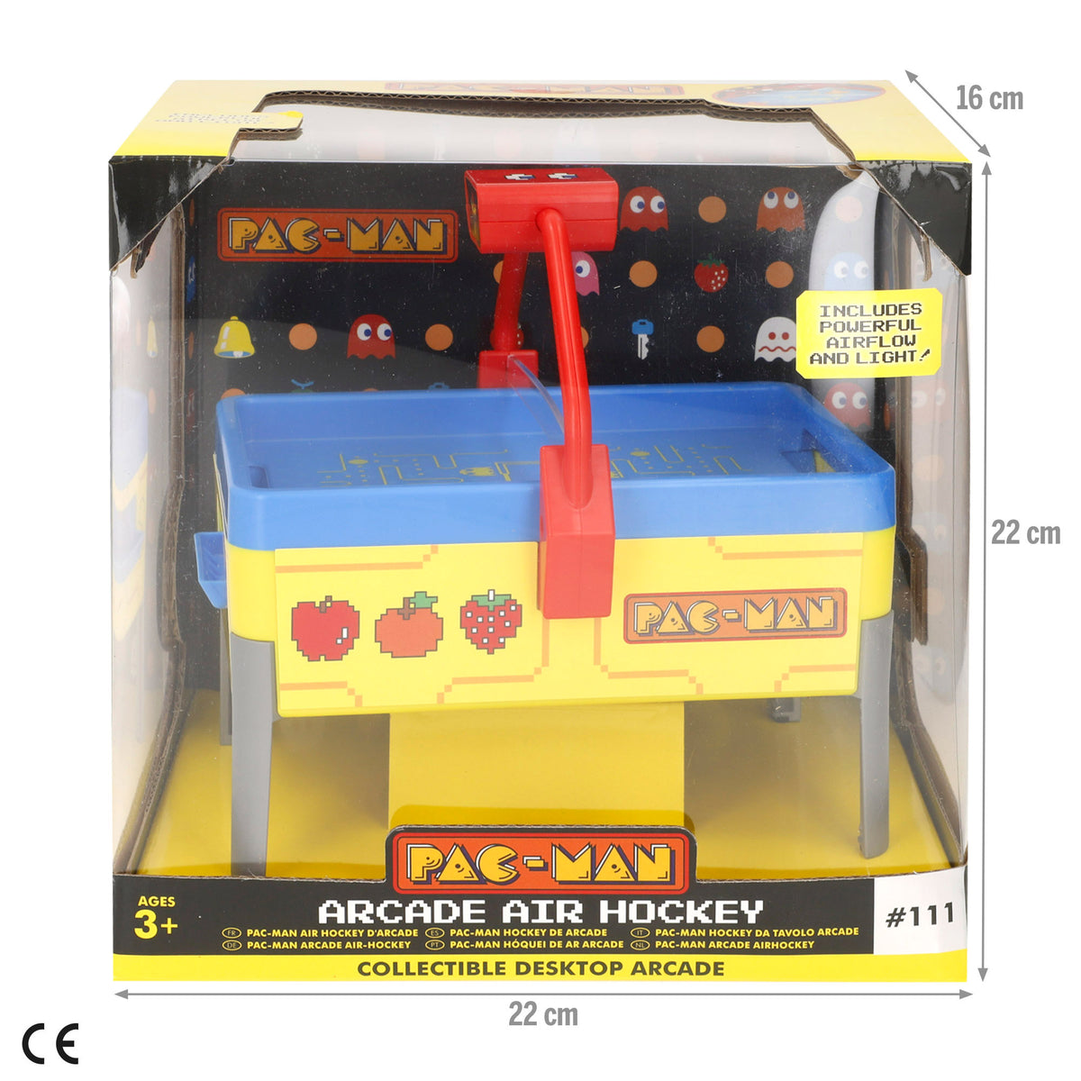 PAC-MAN Mini air hockey de mesa + 3 años