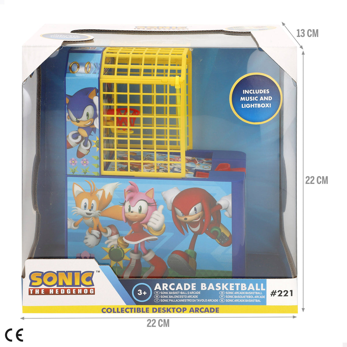 Sonic Juego baloncesto arcade de mesa + 3 años