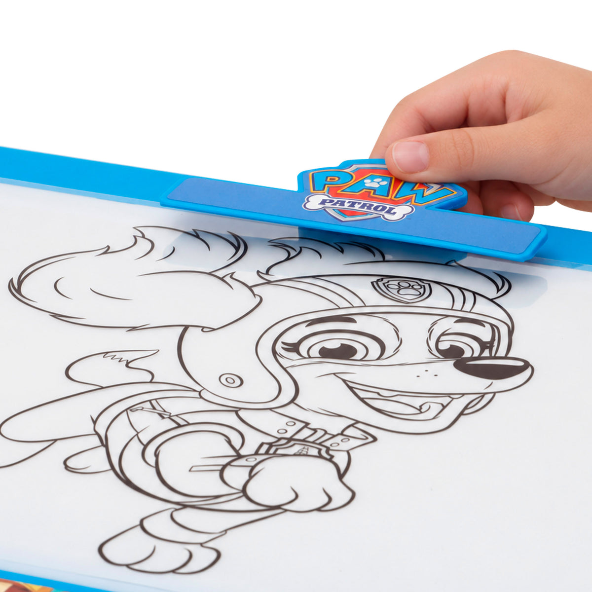 La Patrulla Canina Pizarra de dibujo luminosa con plantillas, lápices de colores y pegatinas