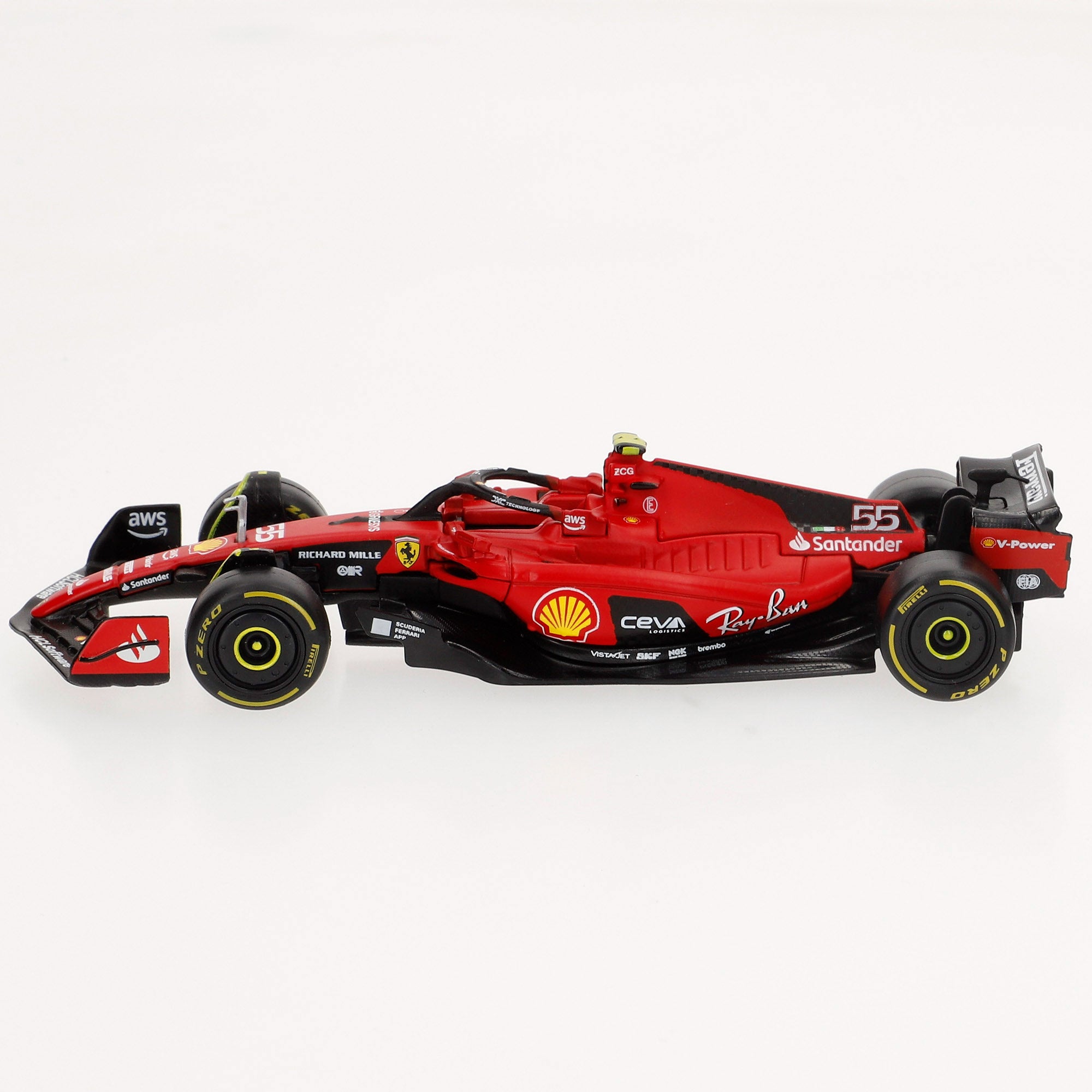 Burago Set 2 coches 1:43 Ferrari Racing SF-23 Sainz y Leclerc F1 2023