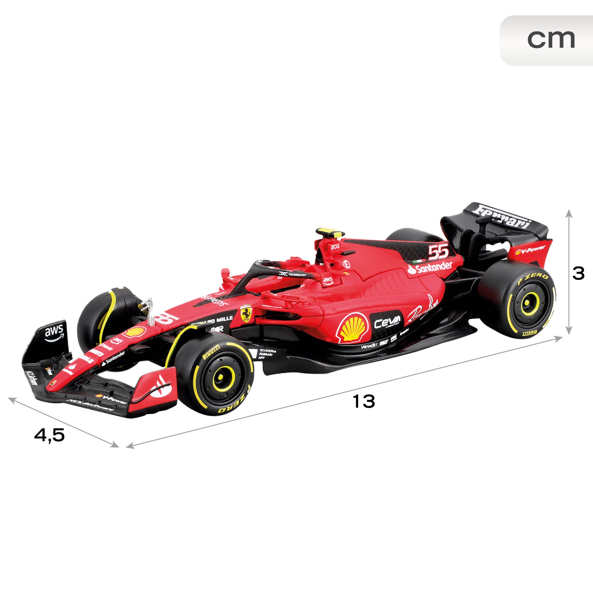 Burago Set 2 coches 1:43 Ferrari Racing SF-23 Sainz y Leclerc F1 2023