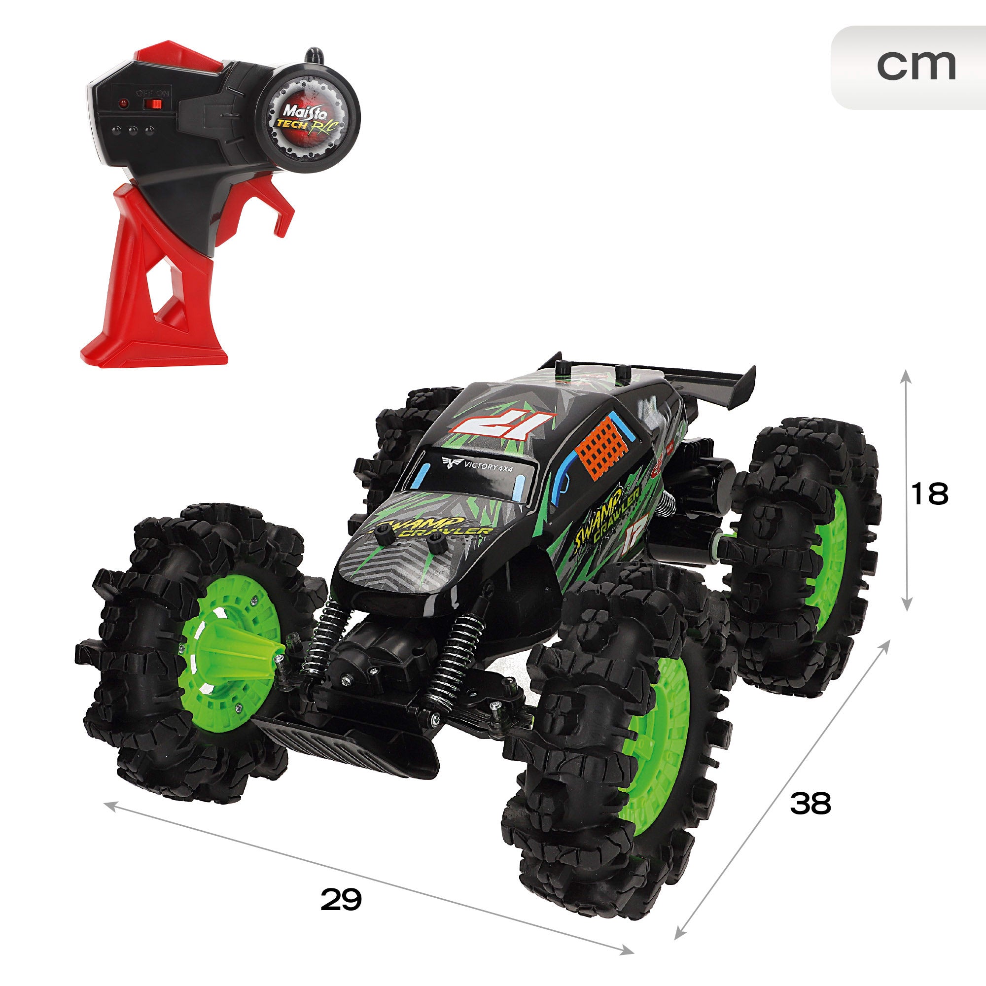 Maisto Coche teledirigido ruedas gigantes Swamp Crawler